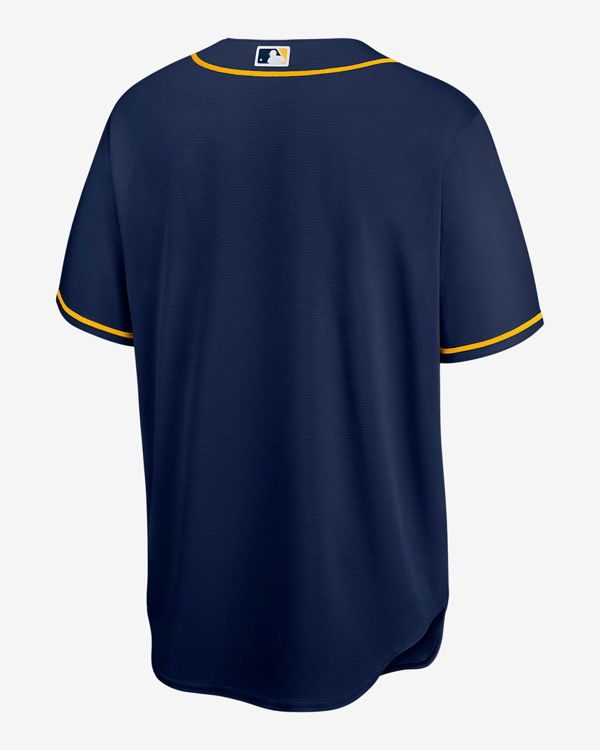 Men's Milwaukee Brewers Navy Alternate Replica Team Jersey