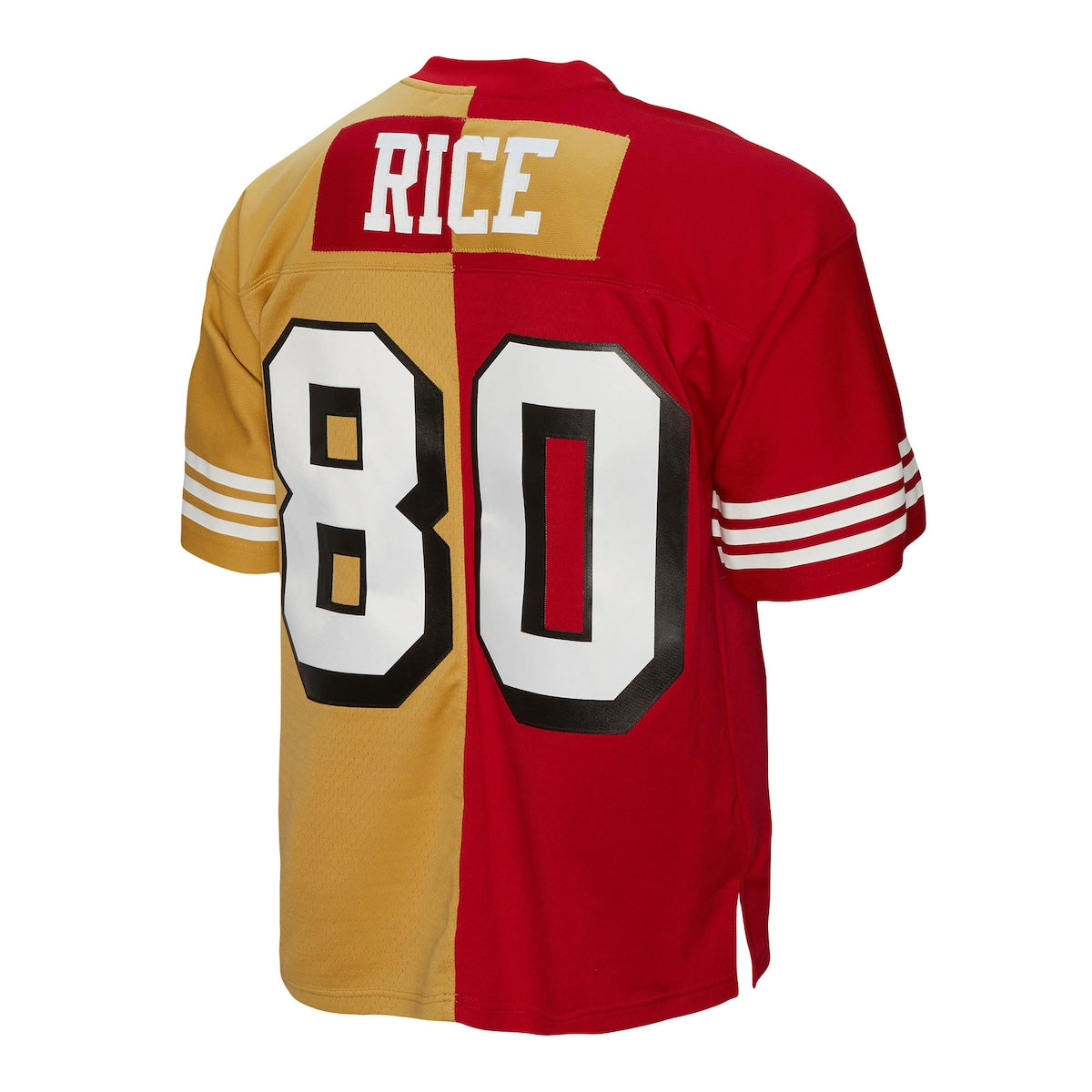 Men's Jerry Rice Mitchell & Ness 49ers 1990 Split Legacy Replica Jersey - Red