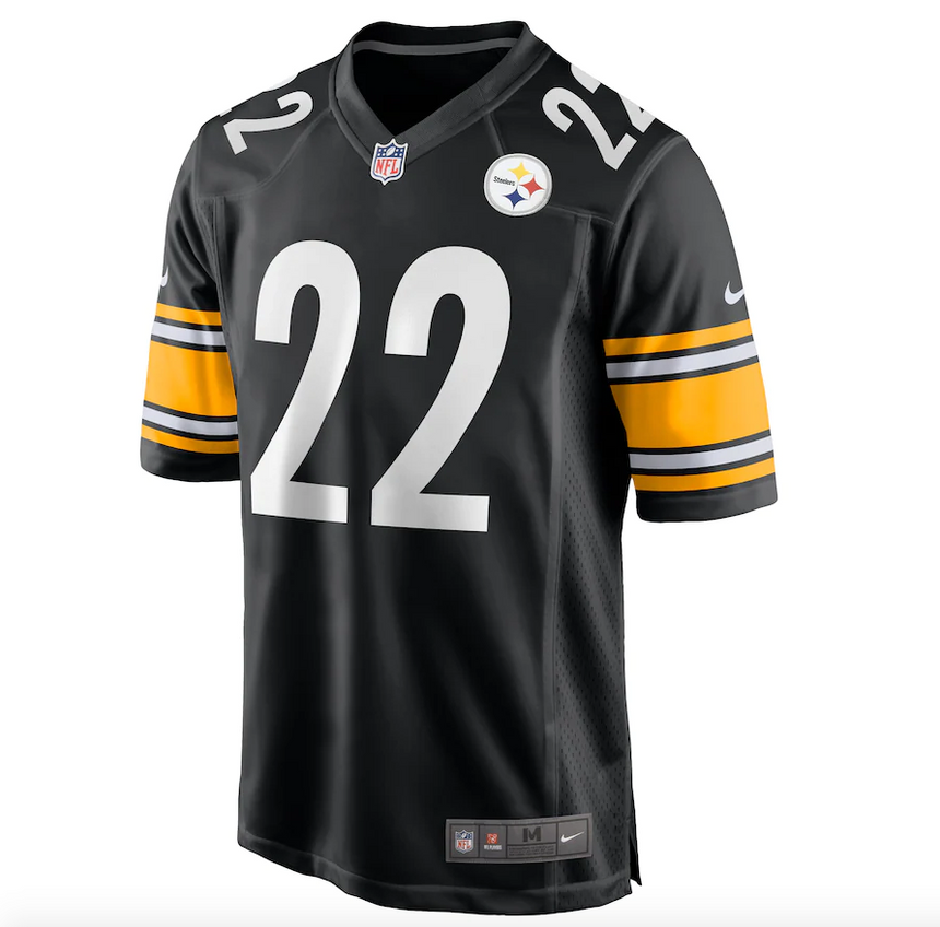 Men's Pittsburgh Steelers Najee Harris Black Replica Game Jersey