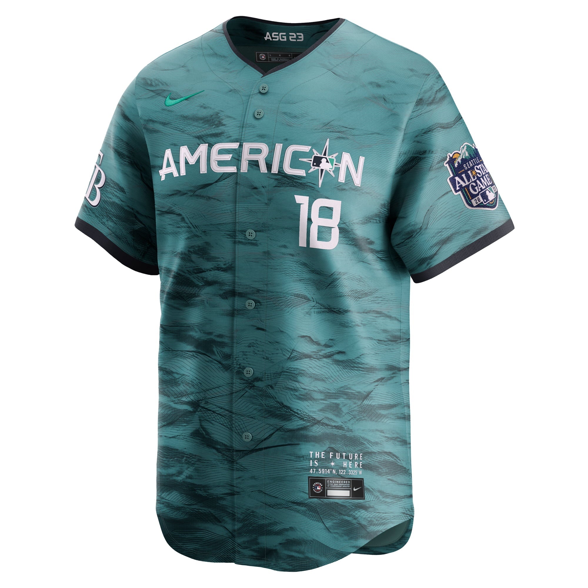 Men's Nike Shane McClanahan Teal American League 2023 MLB All-Star Game Limited Player Jersey