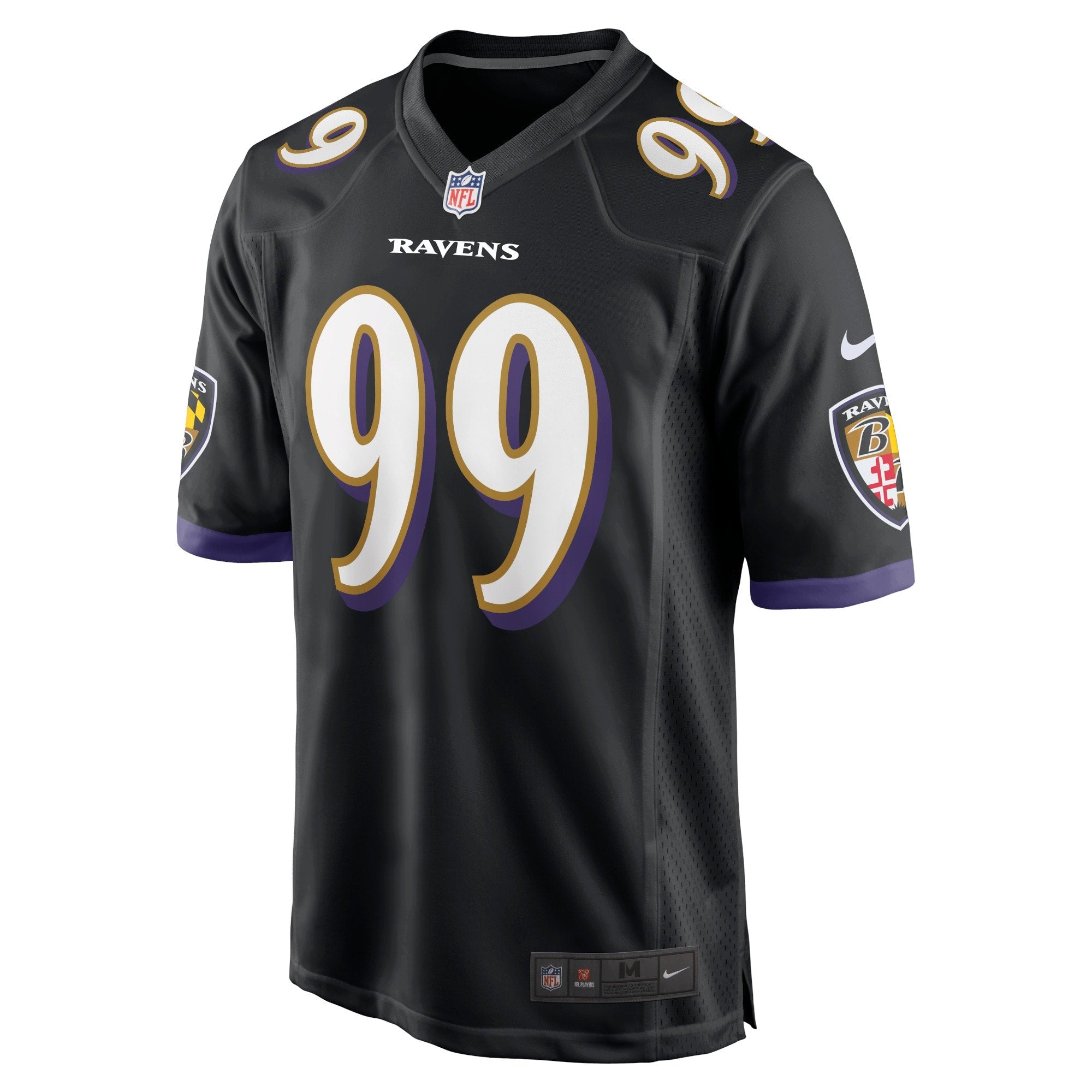 Men's Nike Odafe Oweh Black Baltimore Ravens Game Jersey
