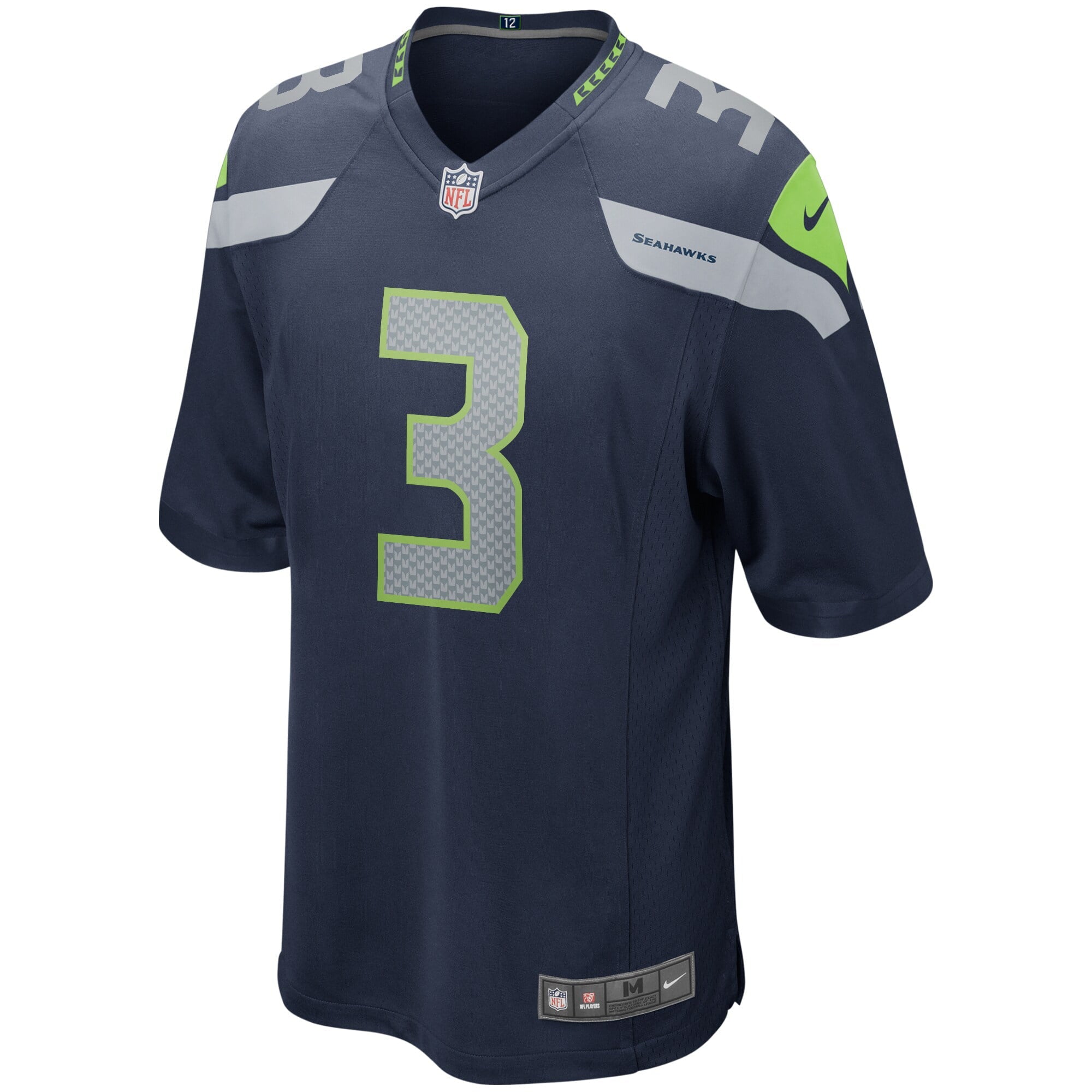 Men's Nike  Russell Wilson  College Navy Seattle Seahawks Game Player Jersey