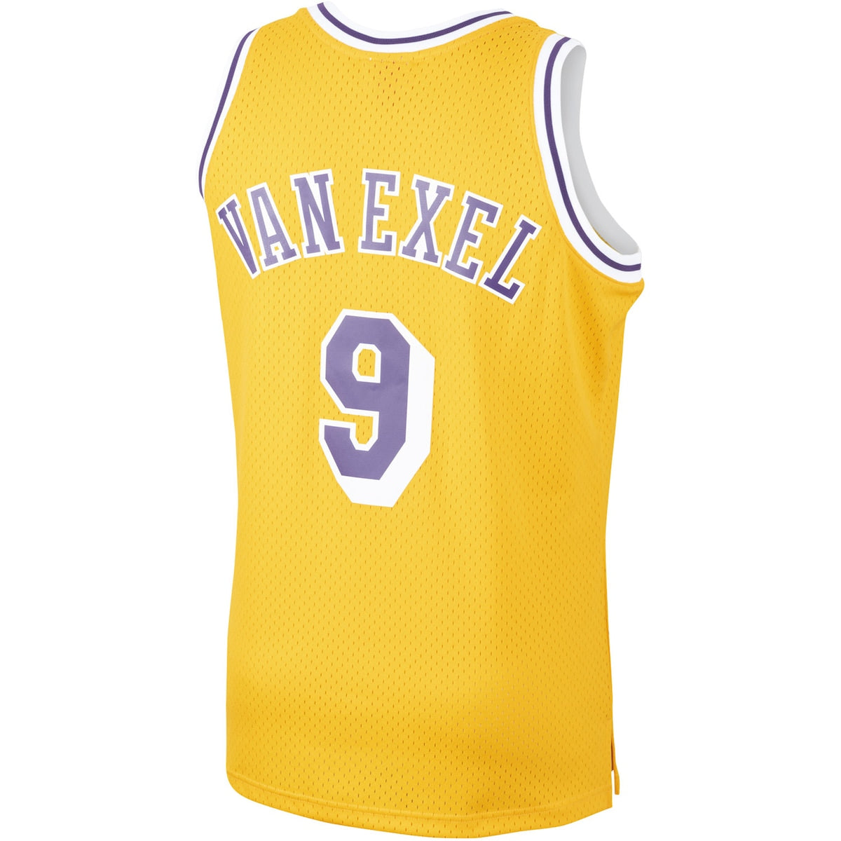 Men's Nick Van Exel Mitchell & Ness Lakers '71 Swingman Jersey - Gold