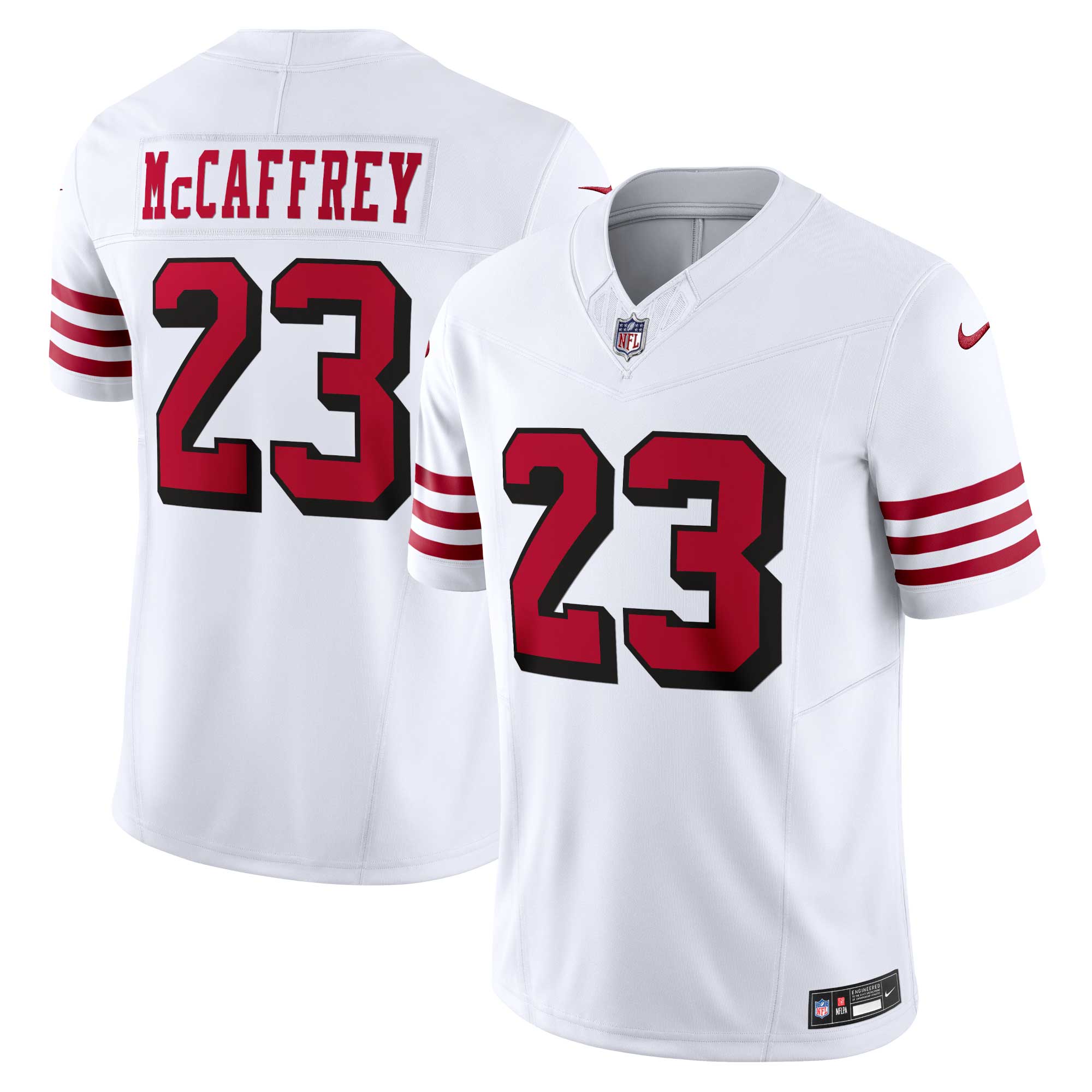 Christian McCaffrey San Francisco 49ers Nike Alternate Vapor F.U.S.E. Limited Jersey - White