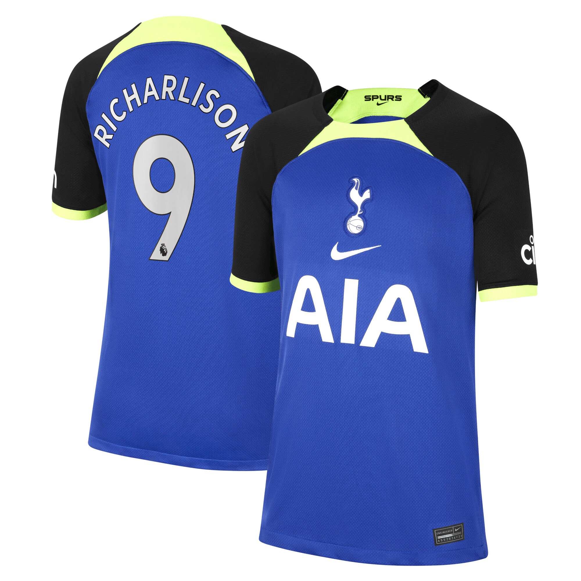 Richarlison Tottenham Hotspur Nike Youth 2022/23 Away Breathe Stadium Replica Player Jersey - Blue