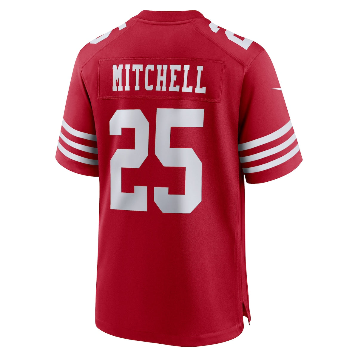 Men's Elijah Mitchell Nike 49ers Alternate Game Jersey - Red