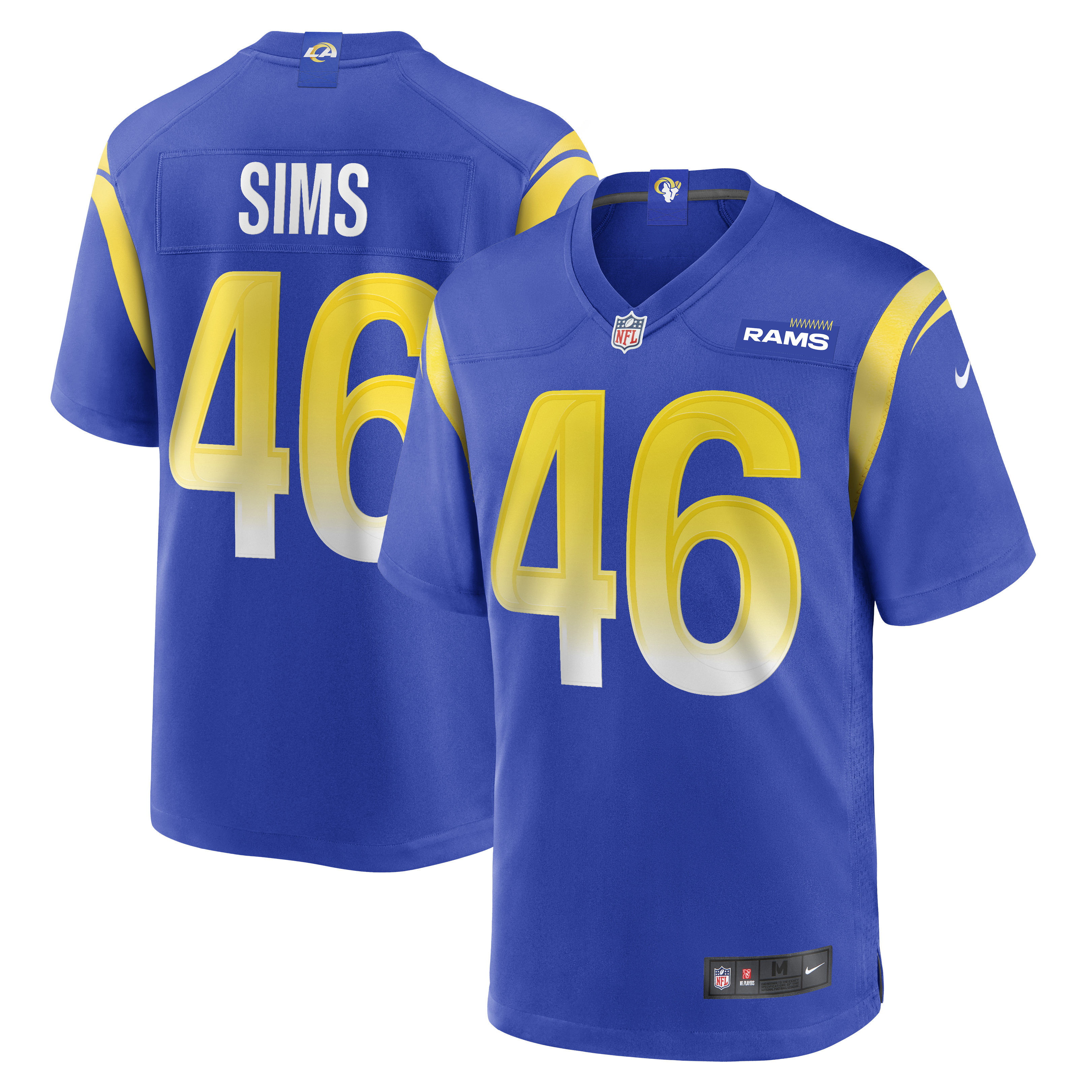 Christian Sims Los Angeles Rams Nike  Game Jersey - Royal