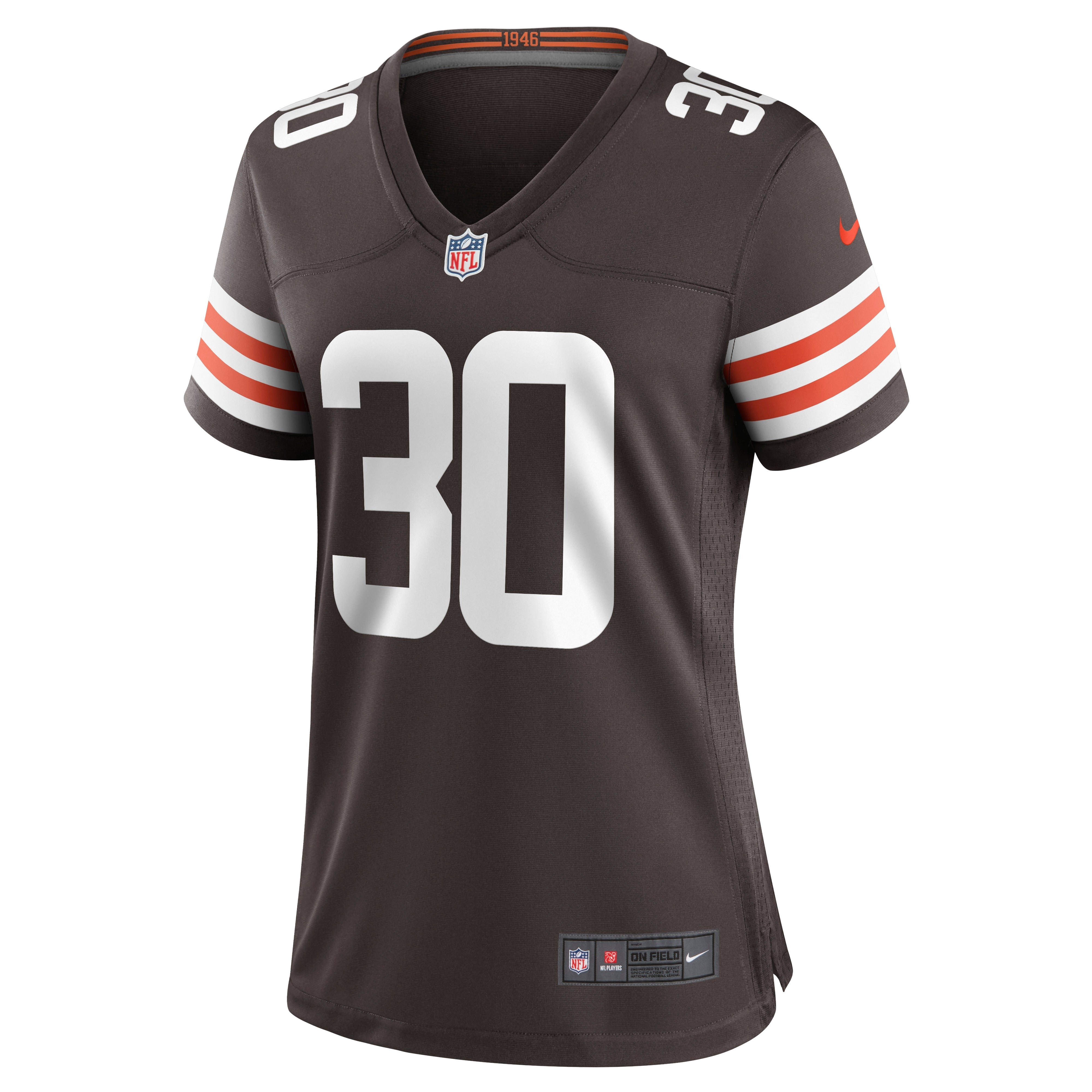 Women's Nike D'Ernest Johnson Brown Cleveland Browns Game Jersey