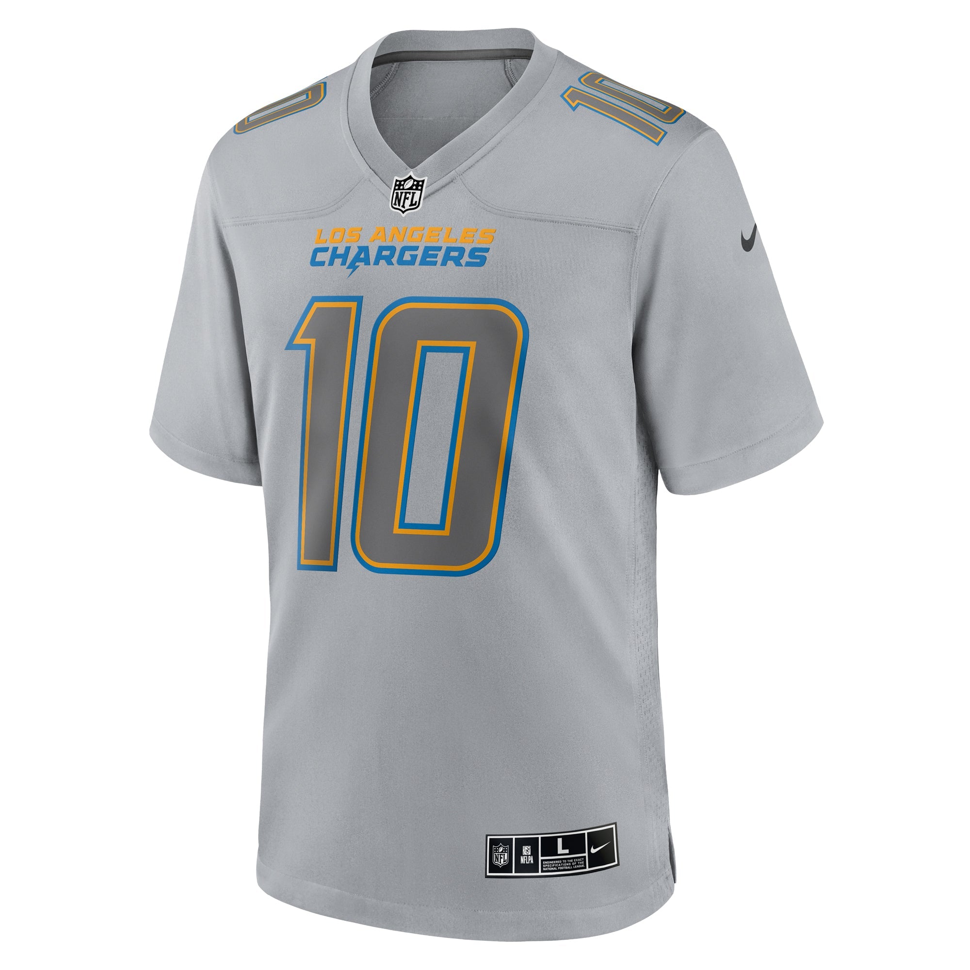 Men's Nike Justin Herbert Gray Los Angeles Chargers Atmosphere Fashion Game Jersey
