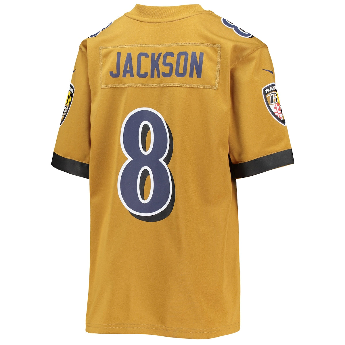 Boys' Grade School Lamar Jackson Nike Ravens Inverted Team Game Jersey - Gold
