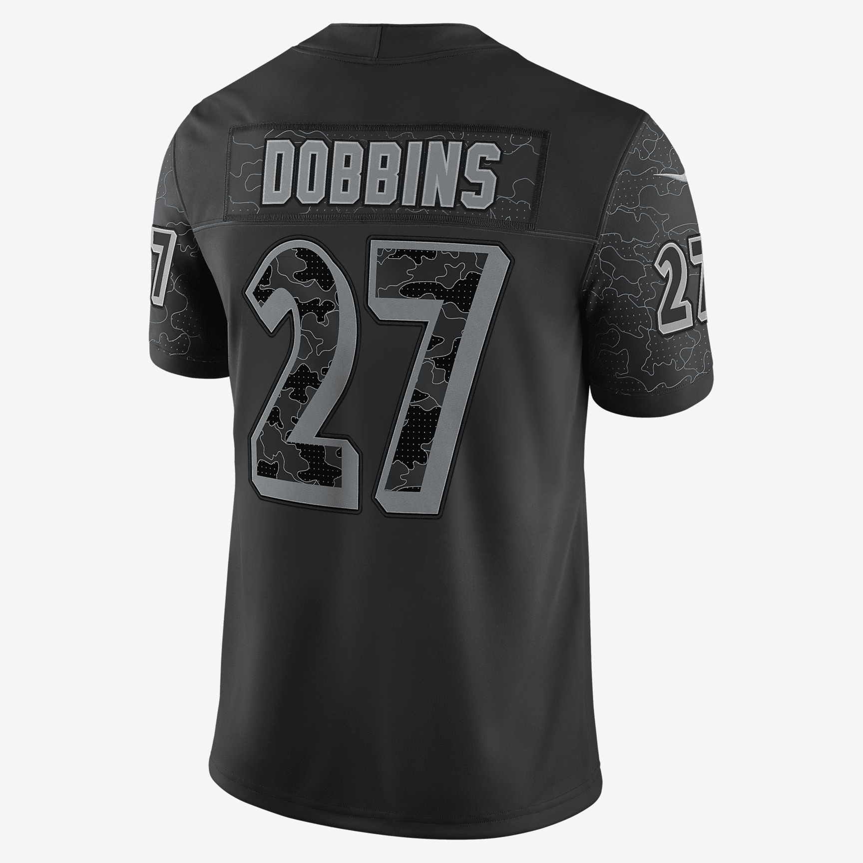 NFL Baltimore Ravens RFLCTV (J.K. Dobbins) Men's Fashion Football Jersey - Black