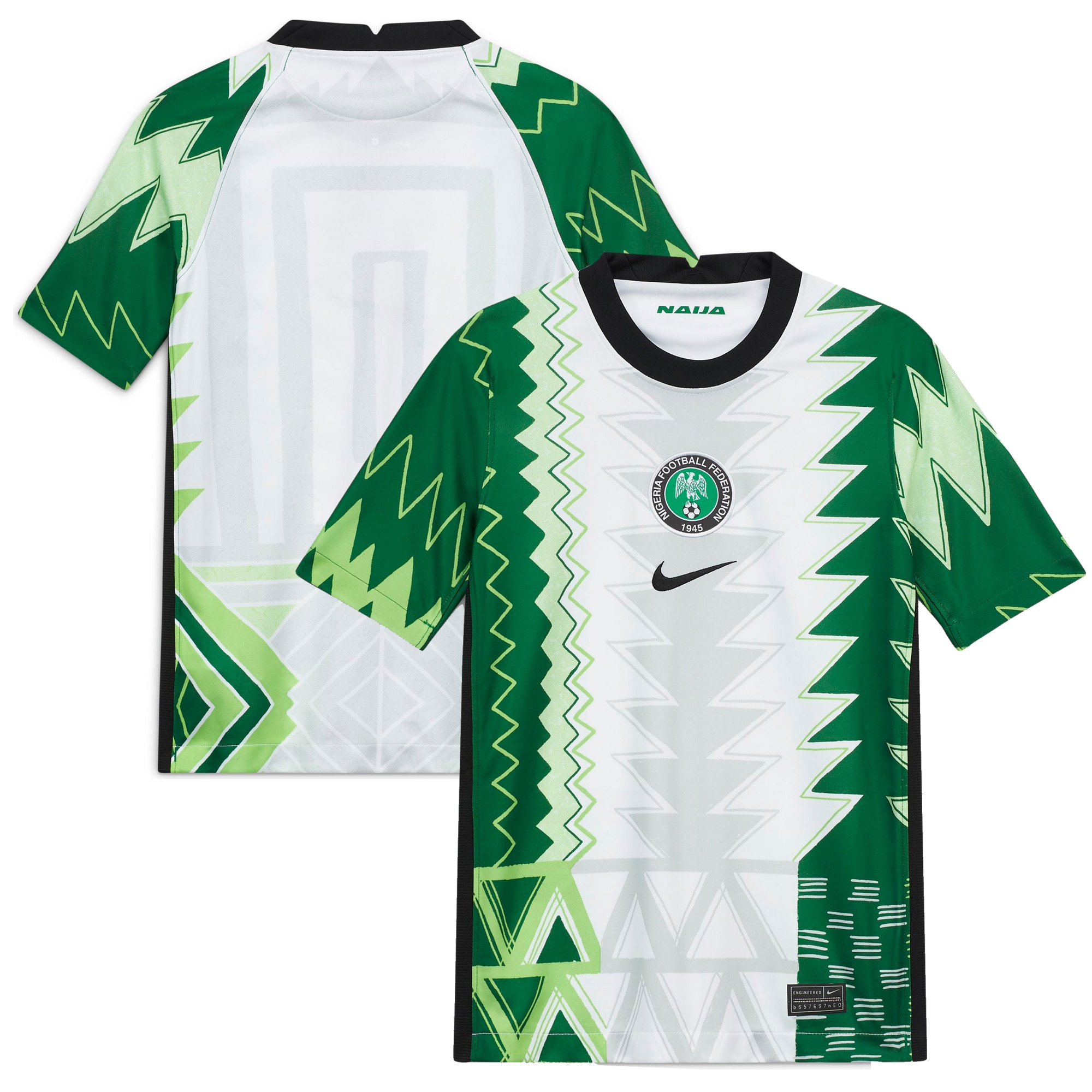 Nigeria National Team Nike Youth 2020/21 Home Replica Jersey - White