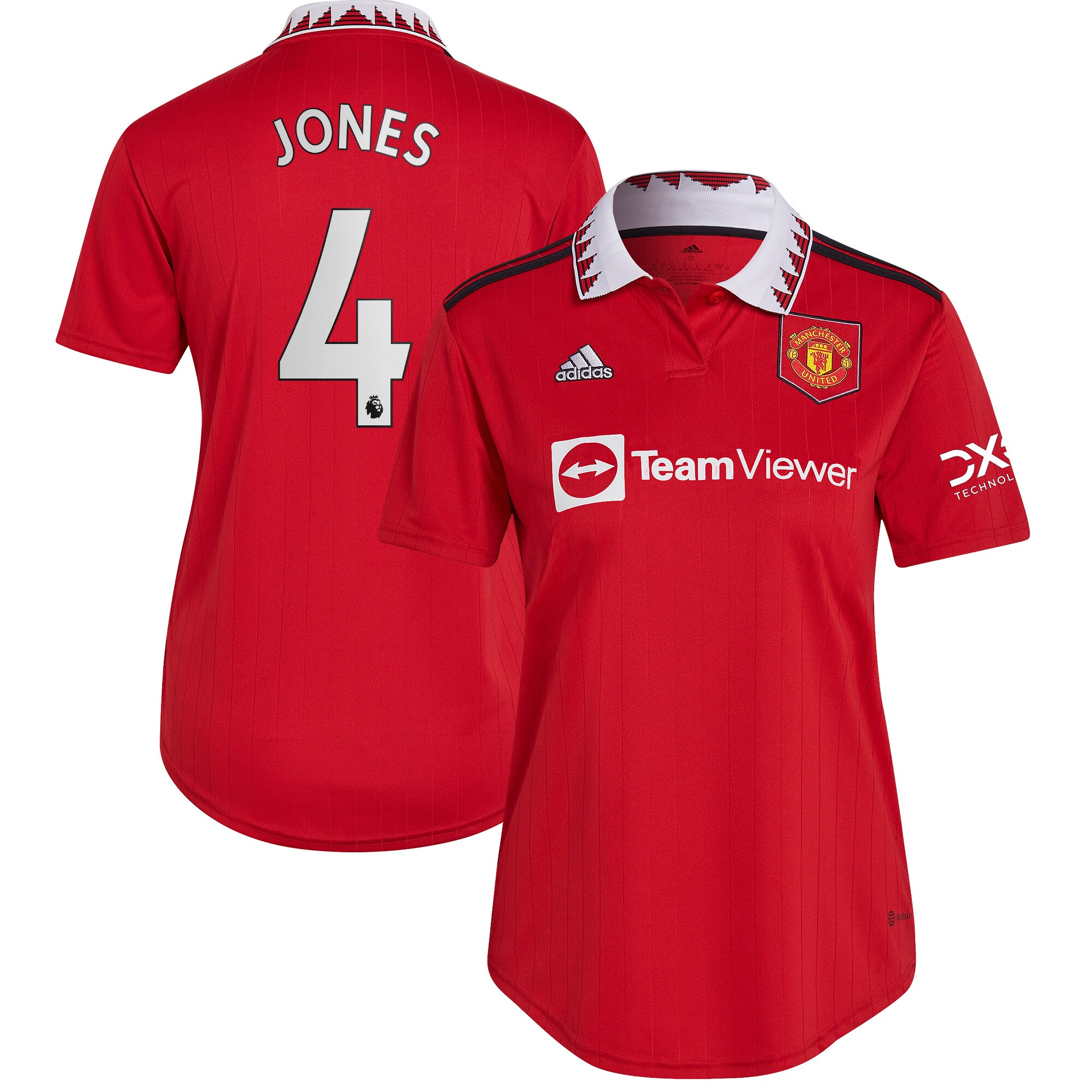 Phil Jones Manchester United adidas Women's 2022/23 Home Replica Player Jersey - Red