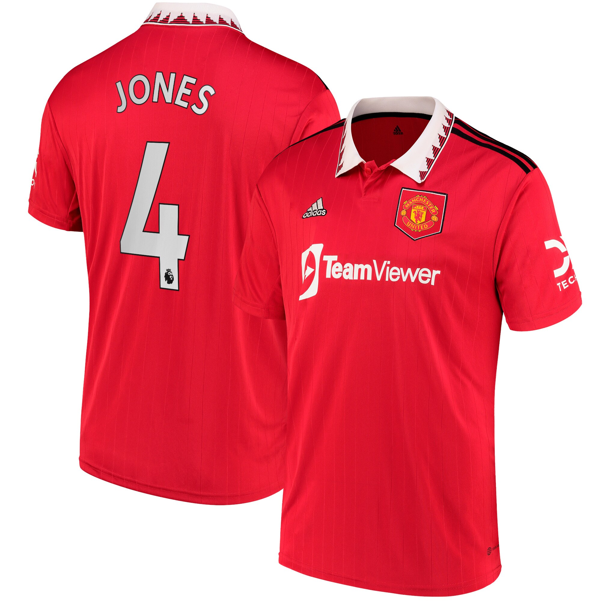 Phil Jones Manchester United adidas 2022/23 Home Replica Player Jersey - Red