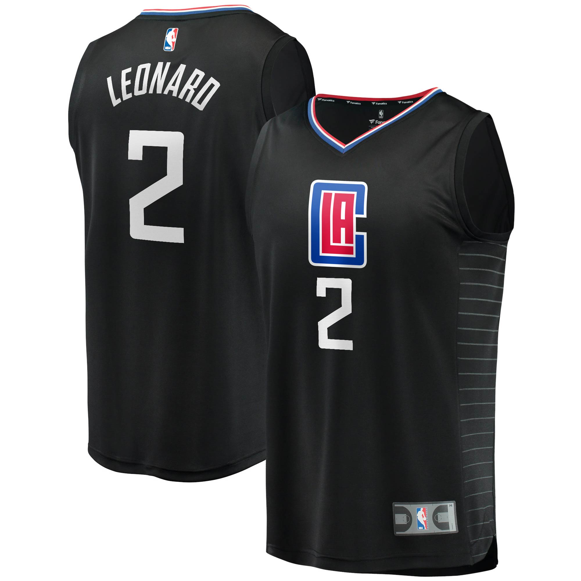 Kawhi Leonard LA Clippers Fanatics Branded Youth 2020/21 Fast Break Player Jersey - Black - Statement Edition