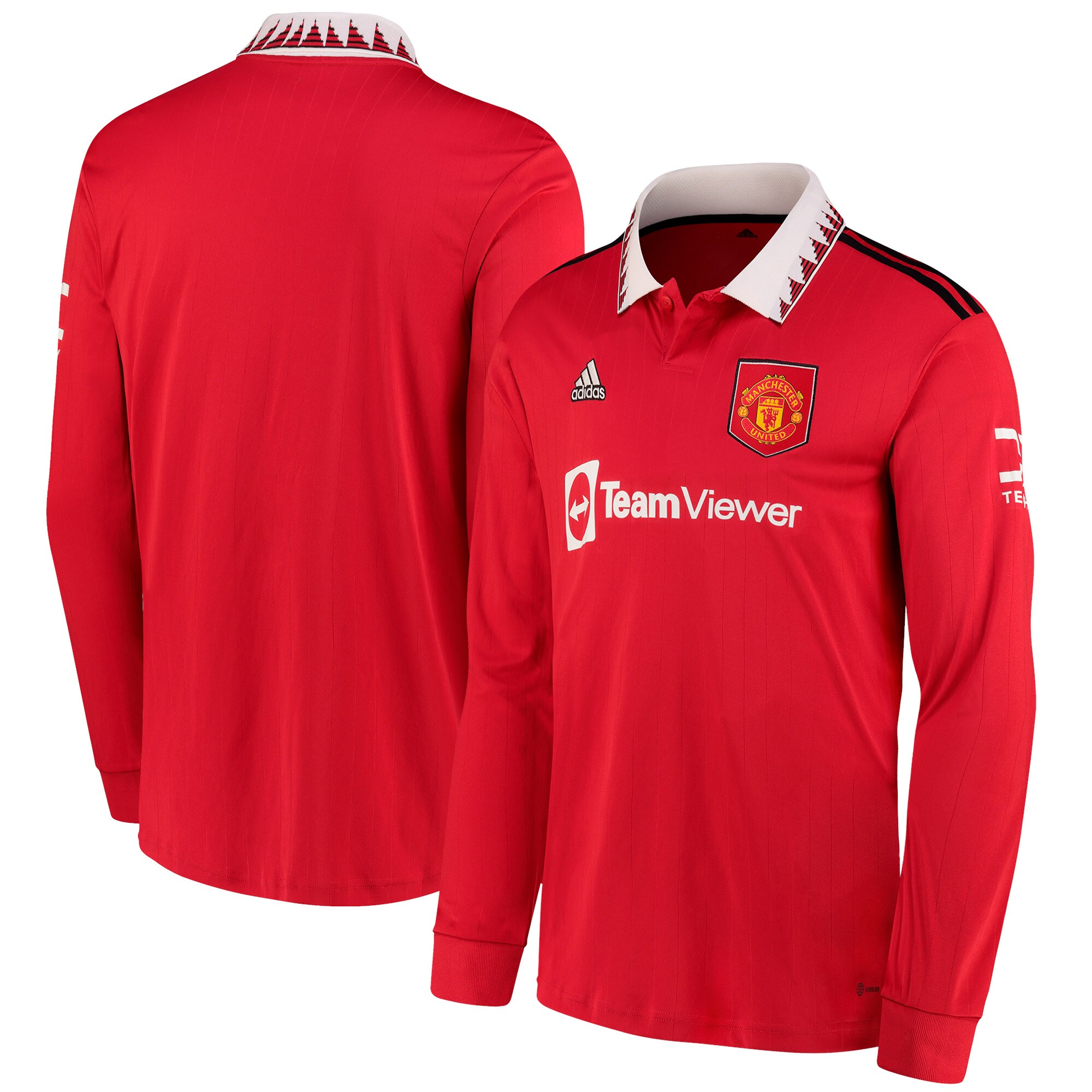Manchester United adidas 2022/23 Home Replica Long Sleeve Blank Jersey - Red