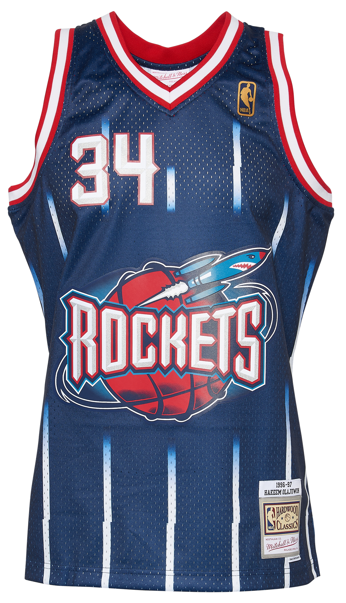 Men's Olajuwon Hakeem Mitchell & Ness SuperSonics Swingman Jersey - Navy