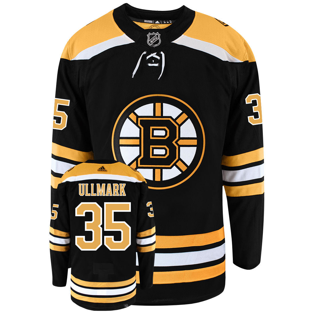 Linus Ullmark Boston Bruins Adidas Primegreen Authentic NHL Hockey Jersey