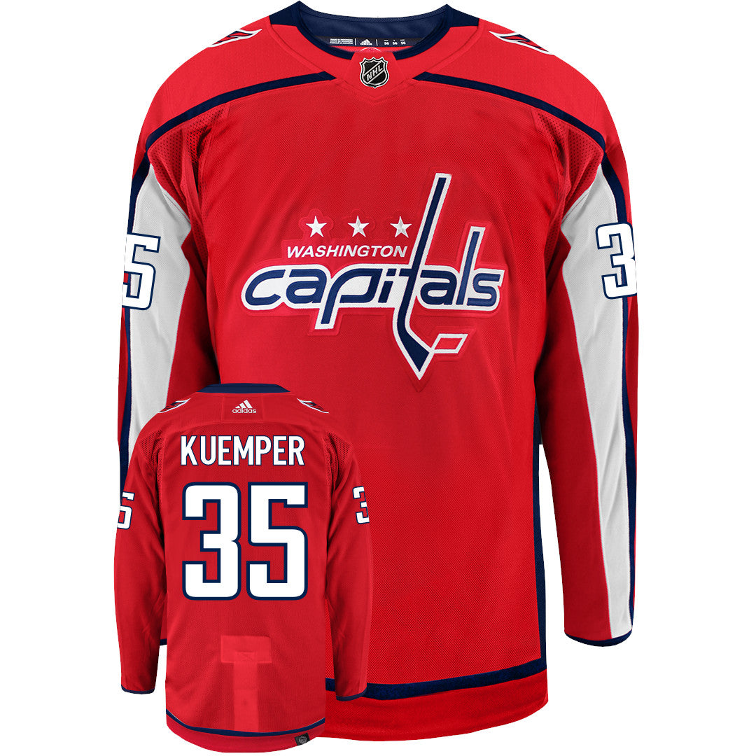 Darcy Kuemper Washington Capitals Adidas Primegreen Authentic NHL Hockey Jersey