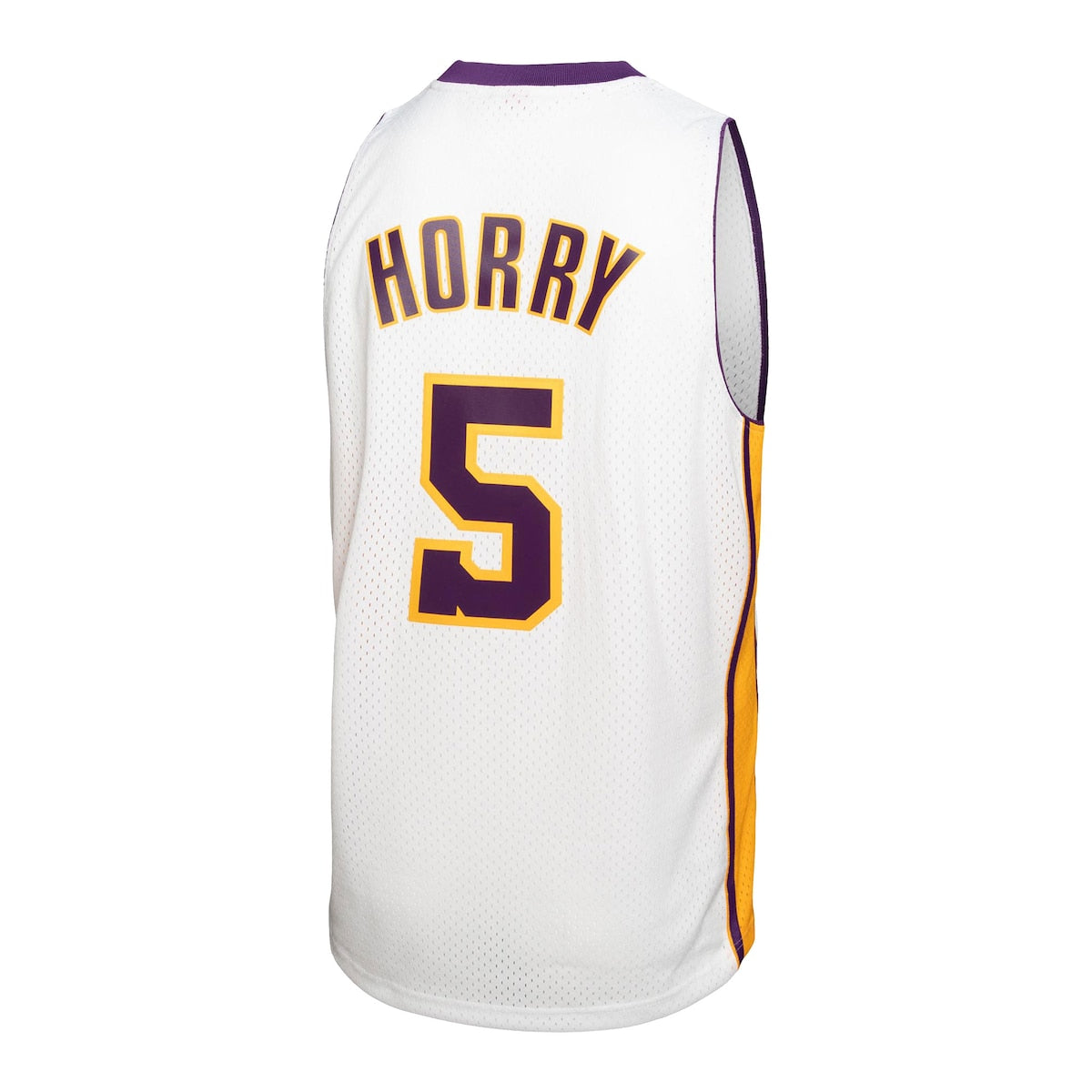 Men's Robert Horry Mitchell & Ness Lakers 2001/02 Hardwood Classics Swingman Jersey - White