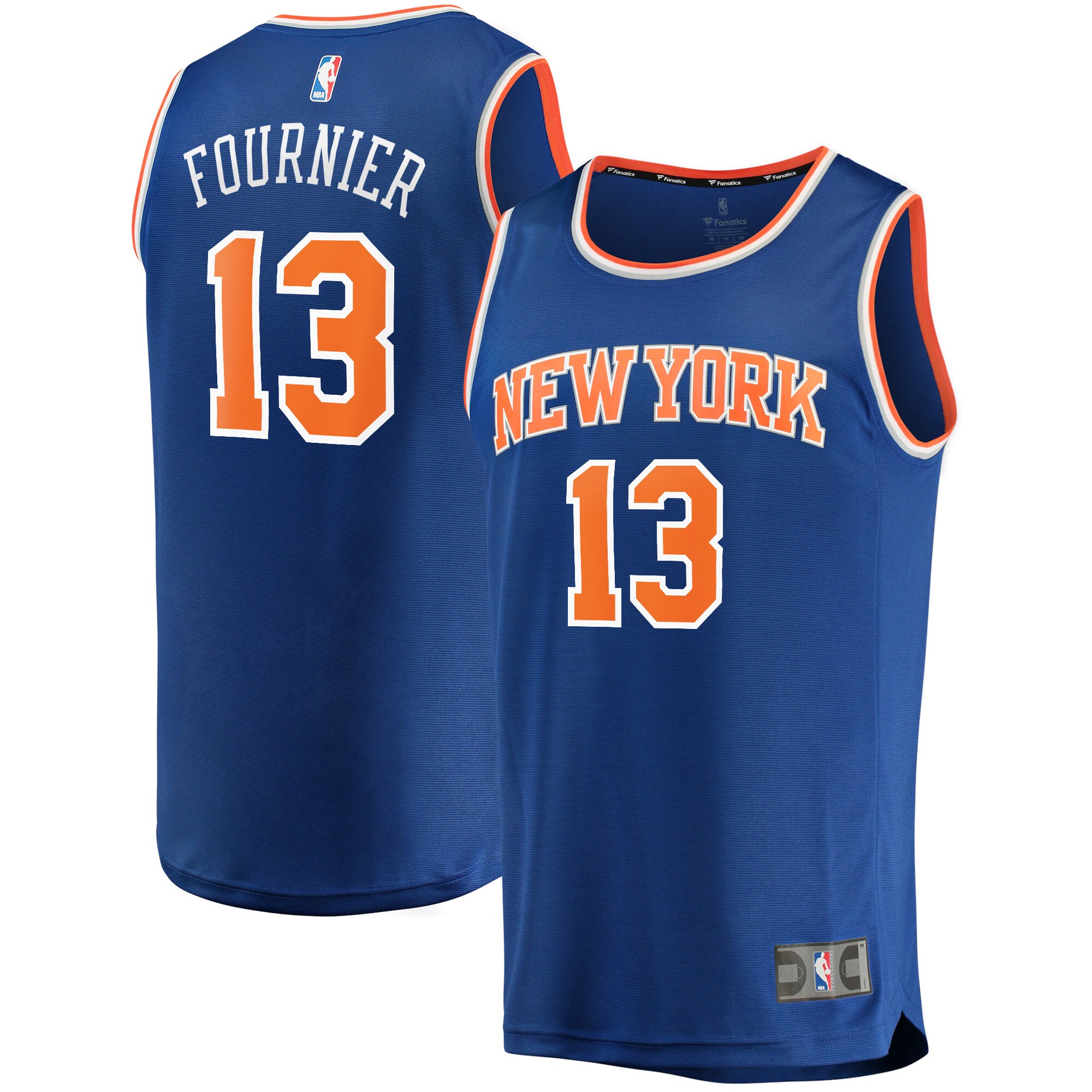 Evan Fournier New York Knicks Fanatics Branded 2021/22 Fast Break Replica Jersey - Icon Edition - Blue