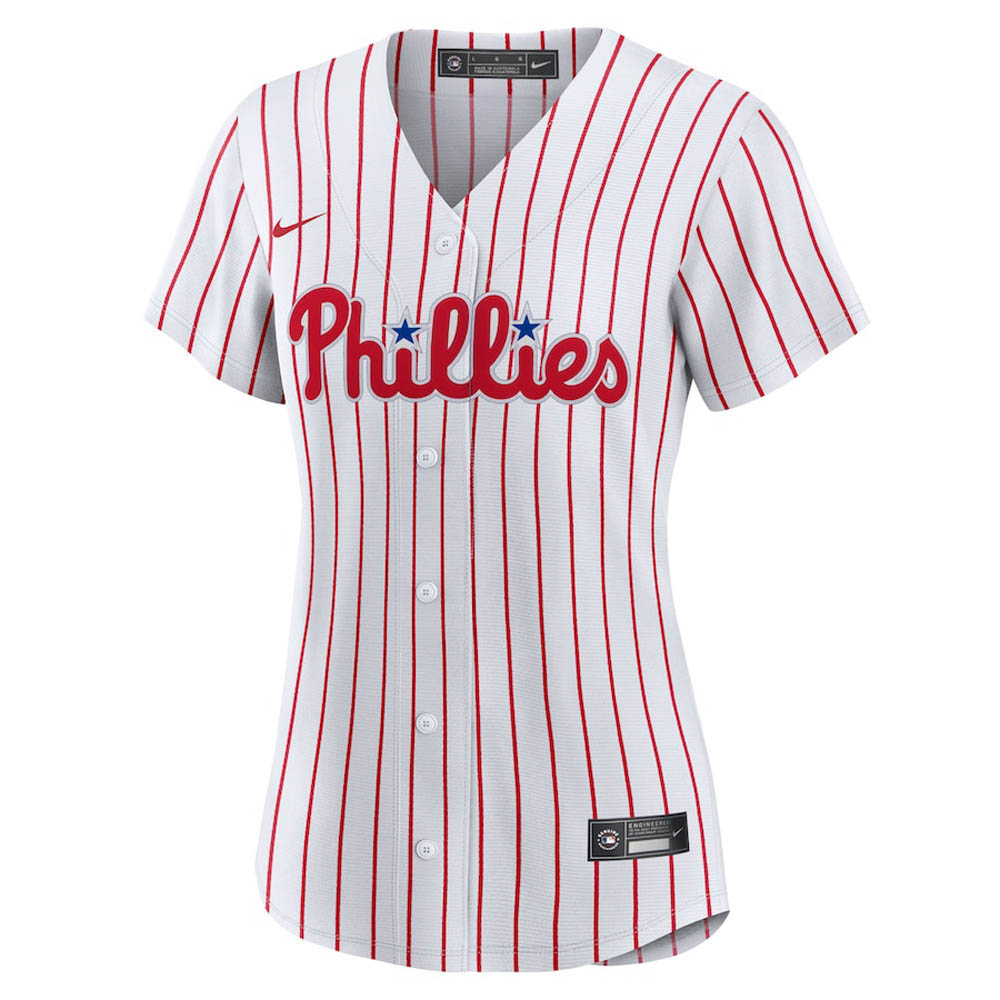Women's Philadelphia Phillies Trea Turner Cool Base Replica Home Jersey - White