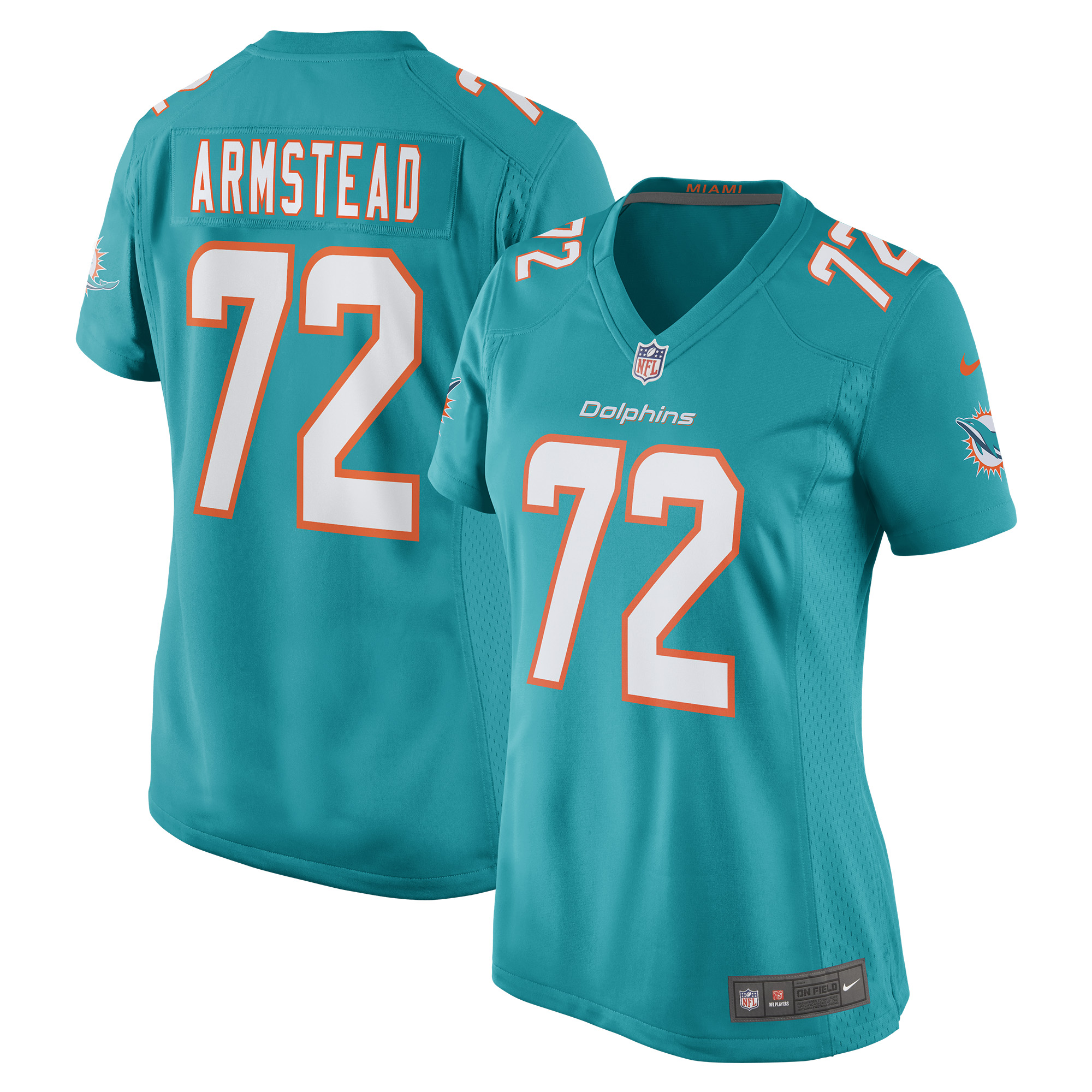 Terron Armstead Miami Dolphins Nike Women's Game Jersey - Aqua