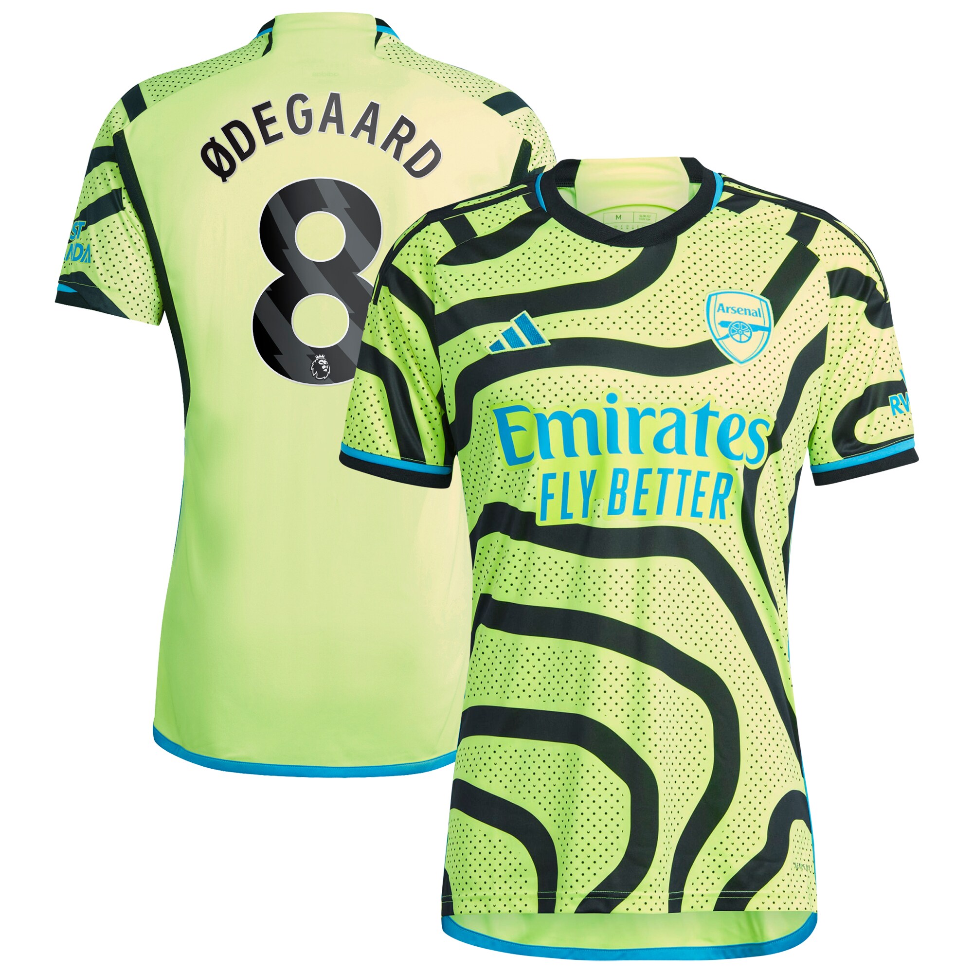 Martin Odegaard Arsenal adidas 2023/24 Away Replica Player Jersey - Yellow