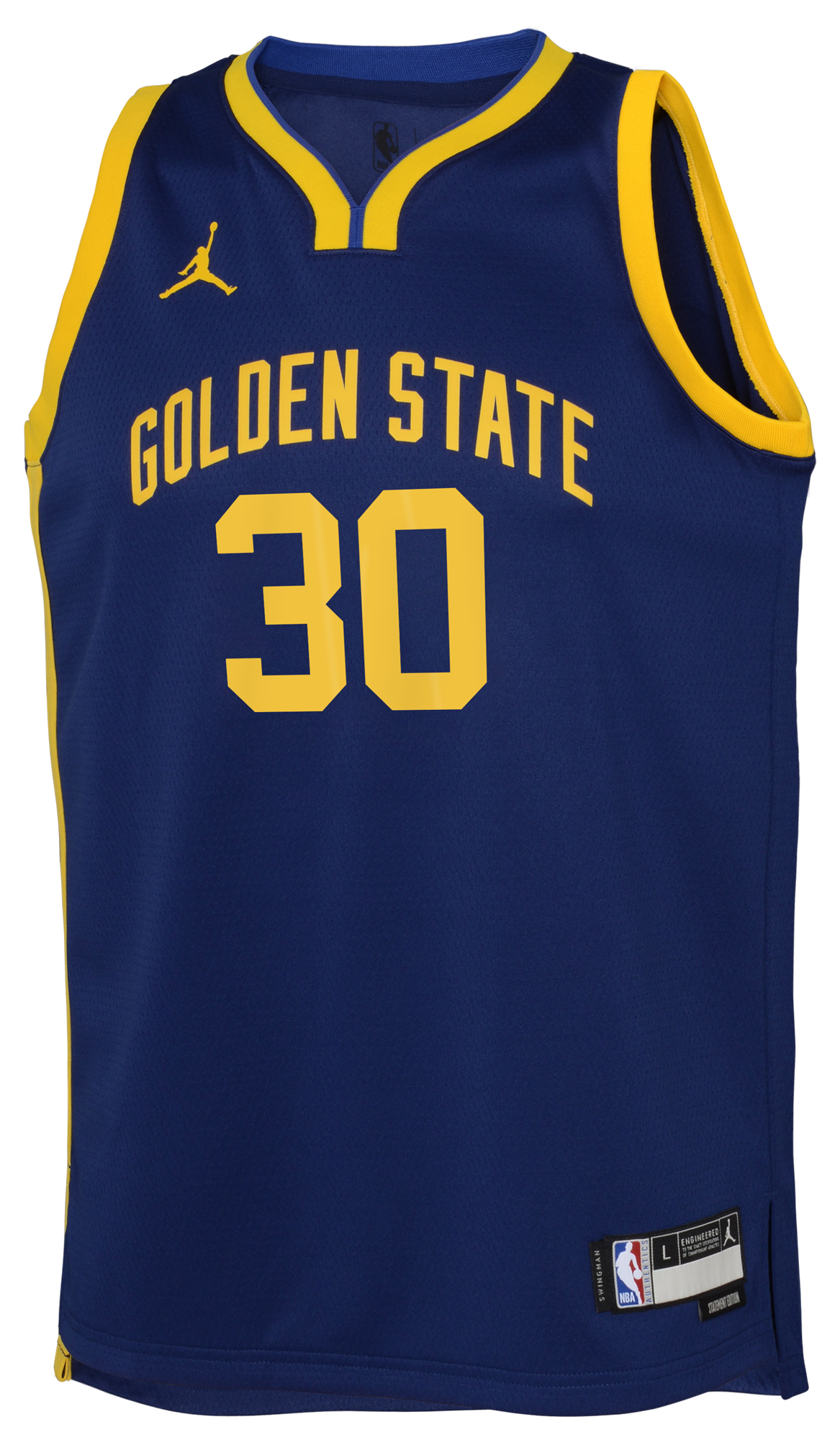 Boys' Grade School Curry Stephen Jordan Warriors Statement Swingman Jersey - Navy