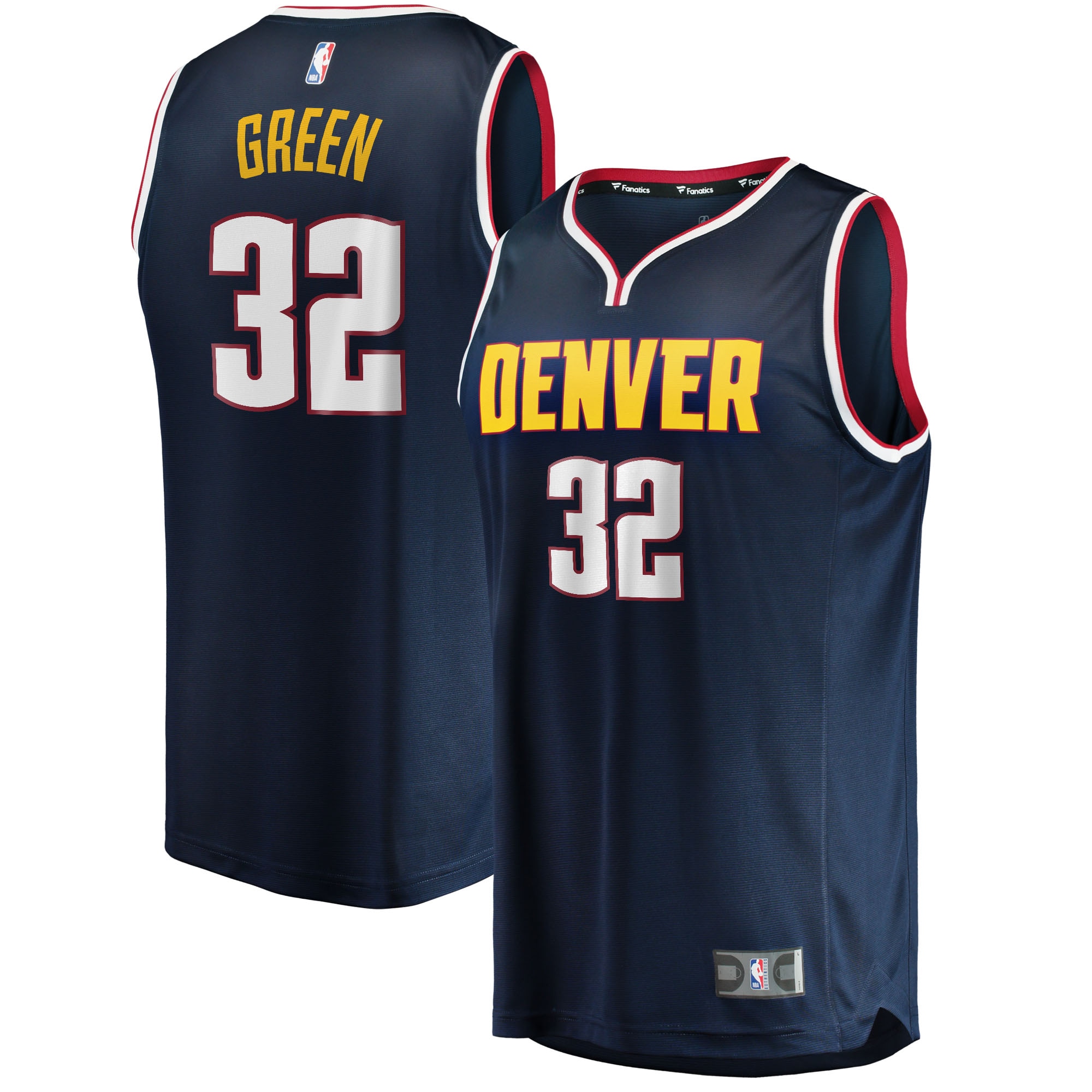 Jeff Green Denver Nuggets Fanatics Branded 2021/22 Fast Break Replica Jersey - Icon Edition - Navy
