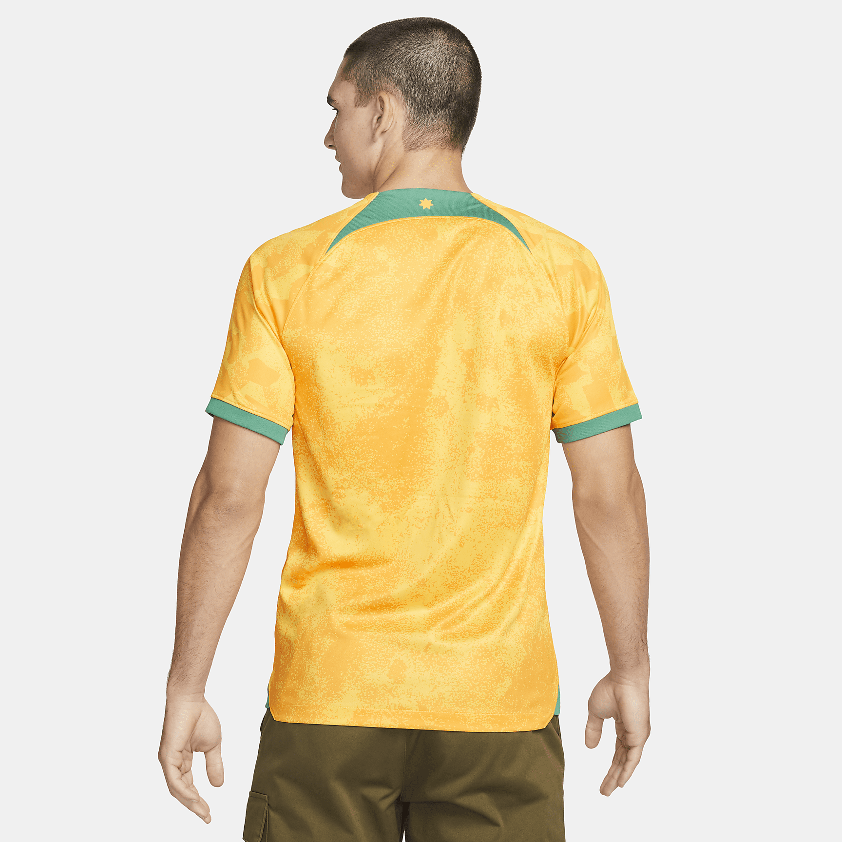 Australia 2022/23 Stadium Home Men's Nike Dri-FIT Soccer Jersey - Tour Yellow/University Gold/Green Noise/Green Noise