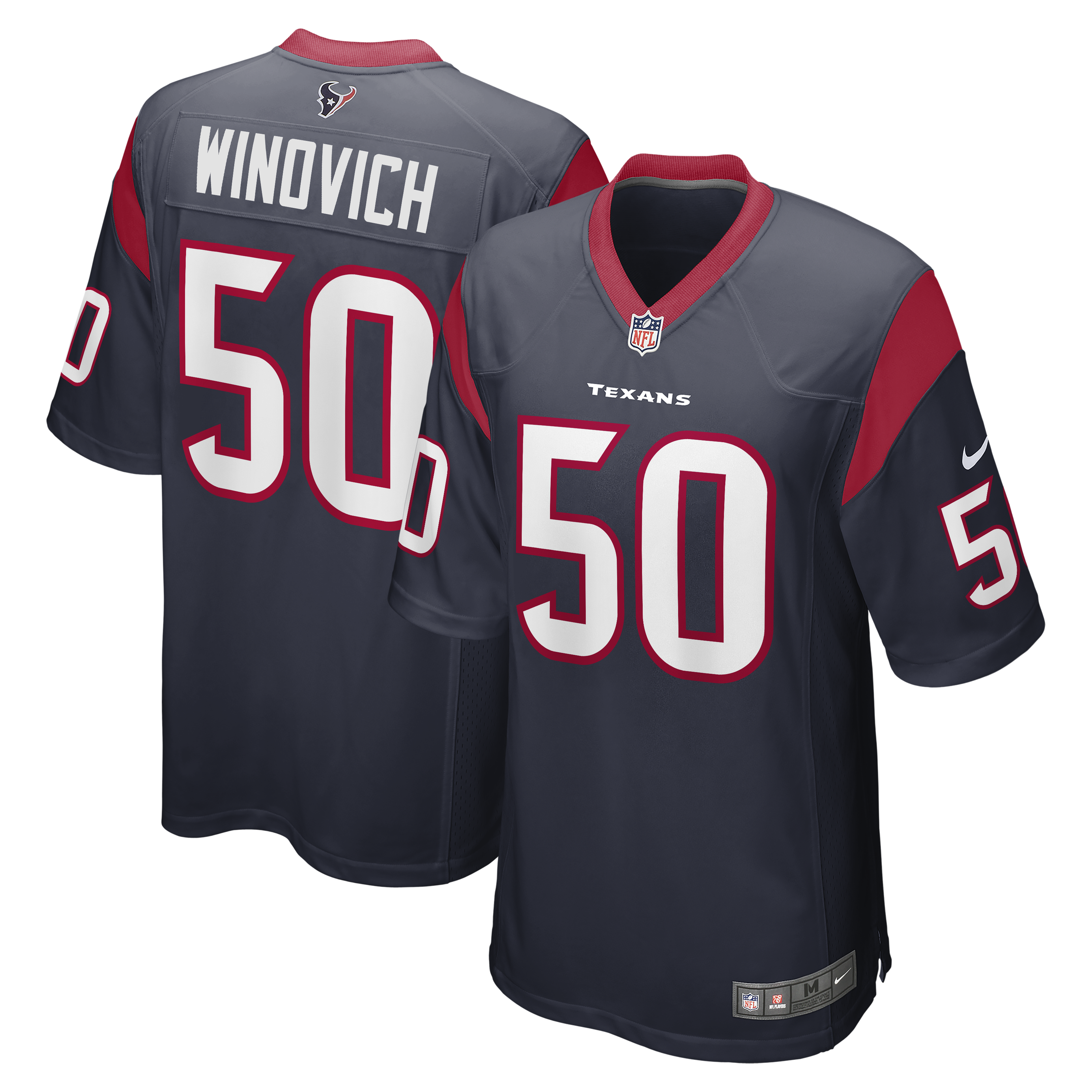 Chase Winovich Houston Texans Nike Game Player Jersey - Navy