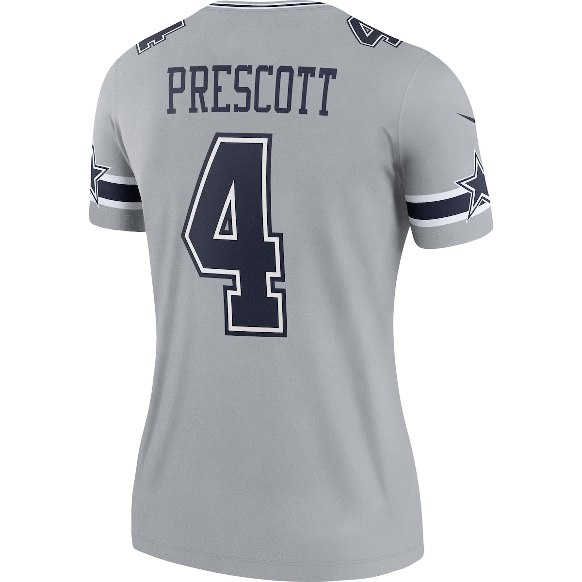 Women's Dak Prescott Nike Cowboys Inverted Legend Jersey - Grey