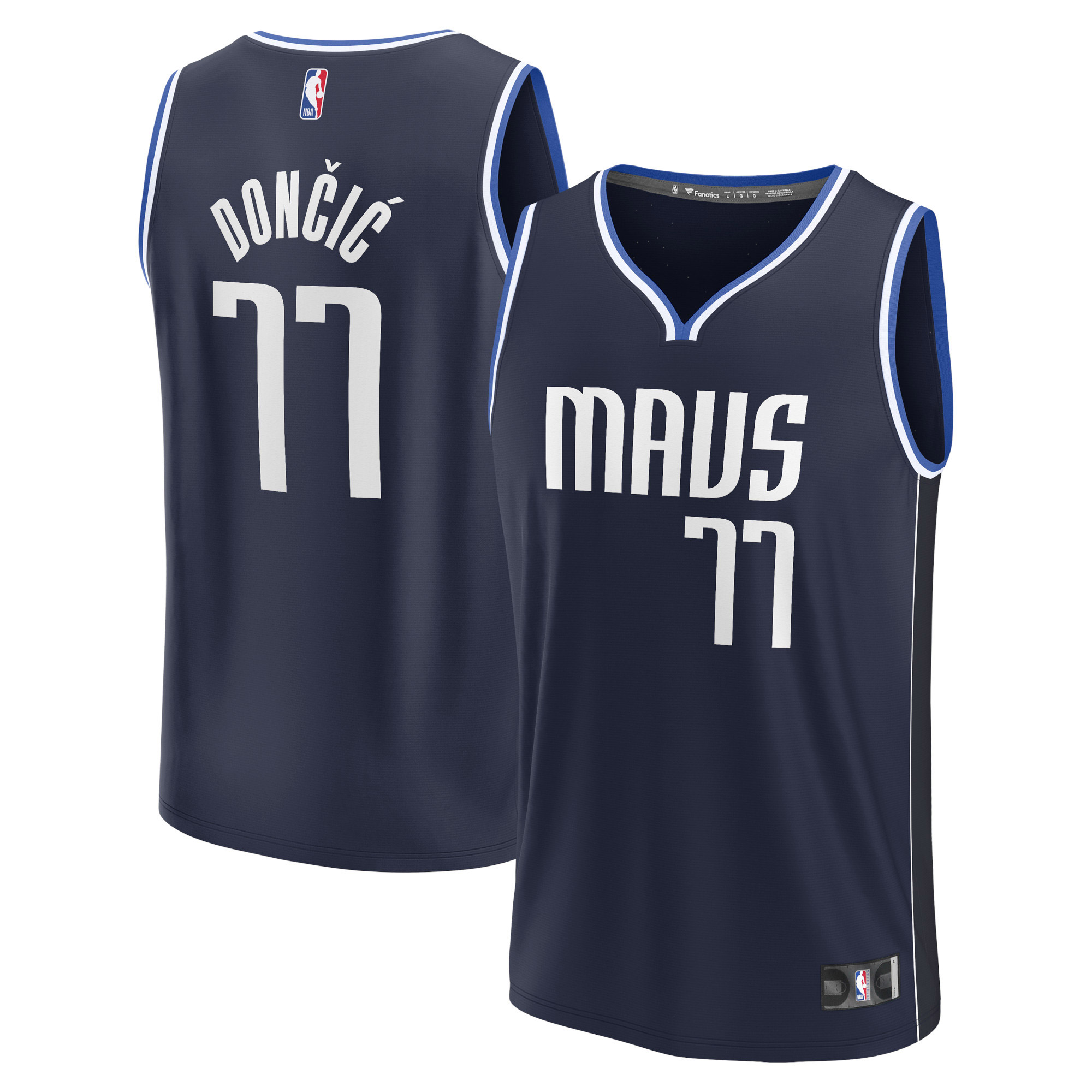 Luka Doncic Dallas Mavericks Fanatics Branded Youth Fast Break Player Jersey - Statement Edition - Navy