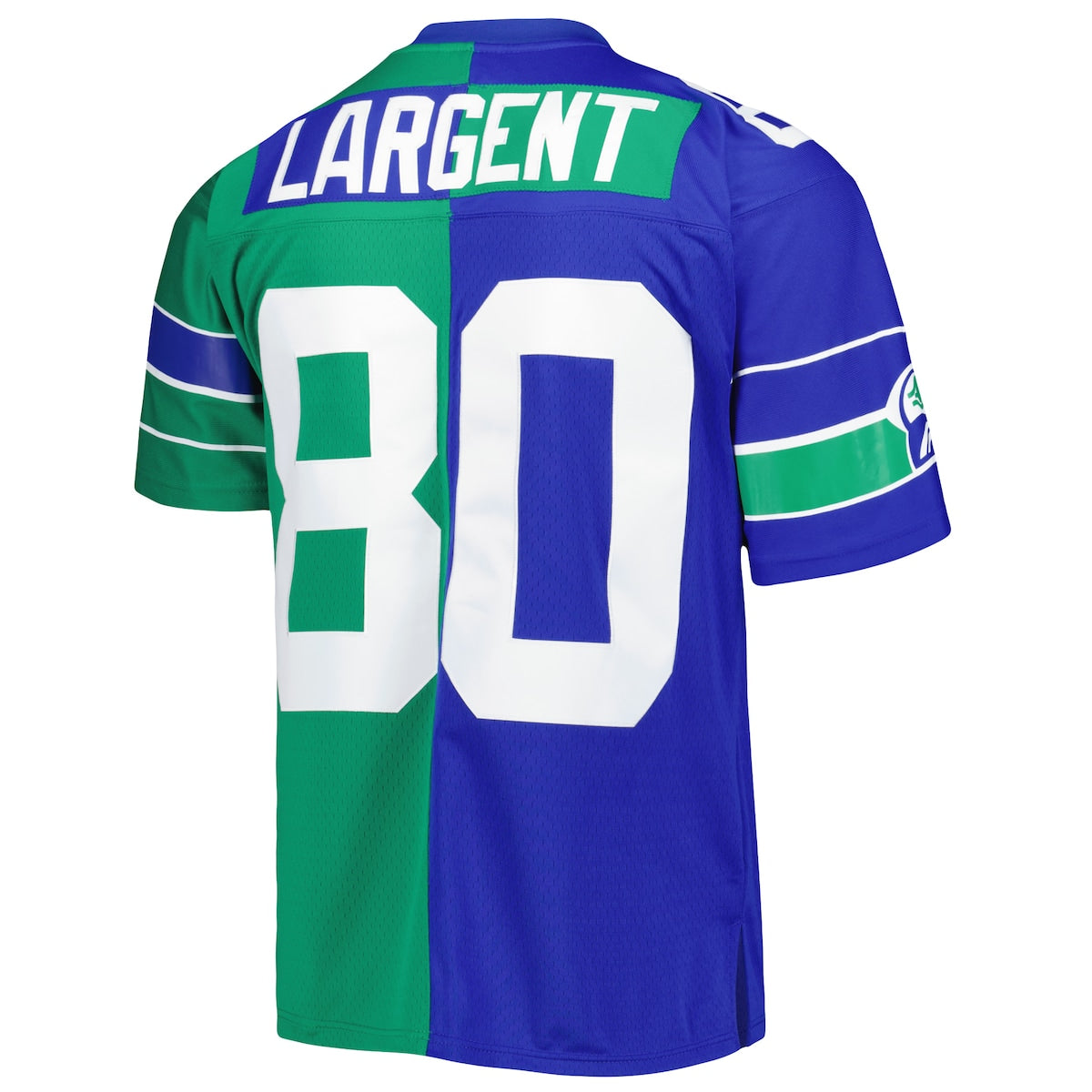 Men's Steve Largent Mitchell & Ness Seahawks 1985 Split Legacy Replica Jersey - Blue