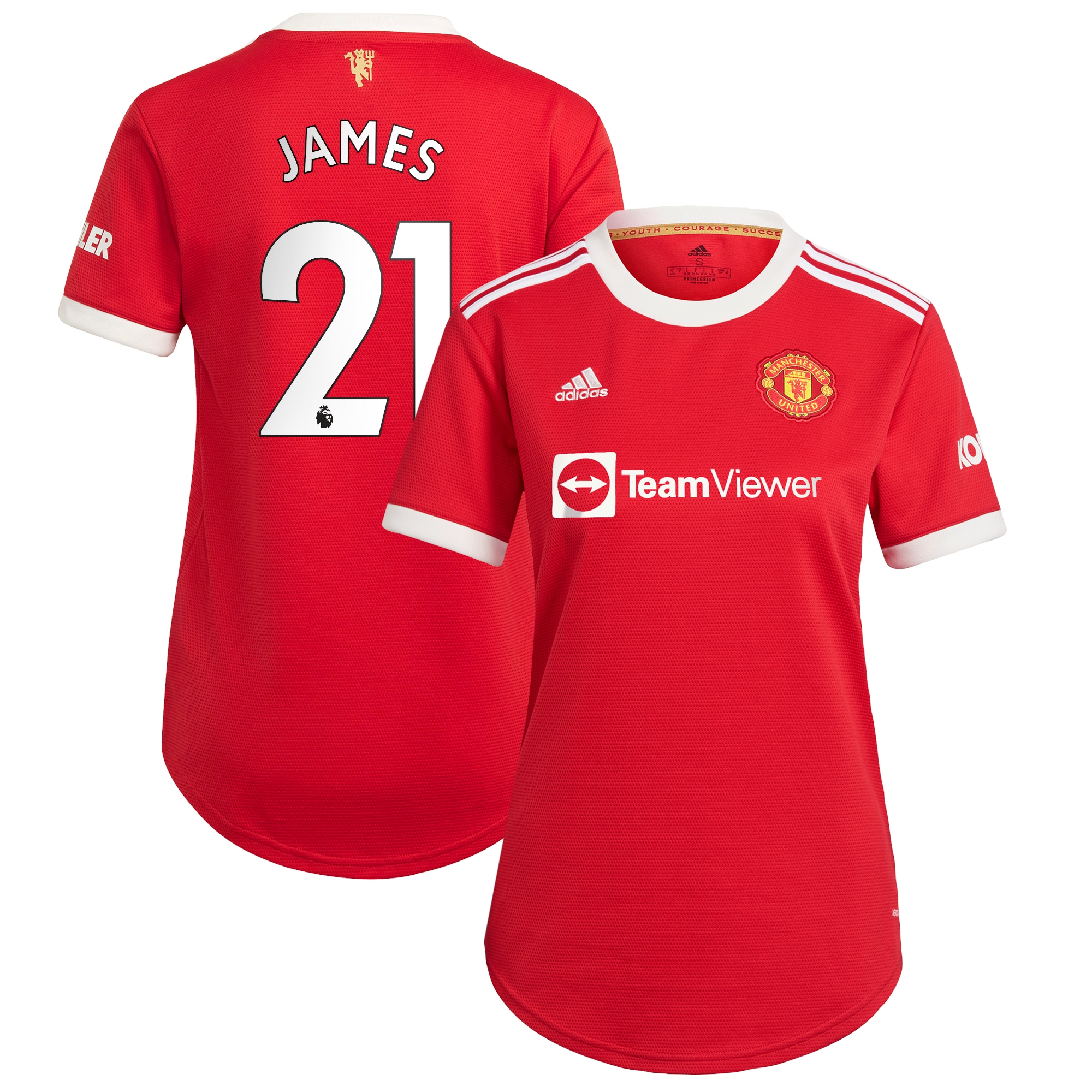 Daniel James Manchester United adidas Women's 2021/22 Home Replica Player Jersey - Red