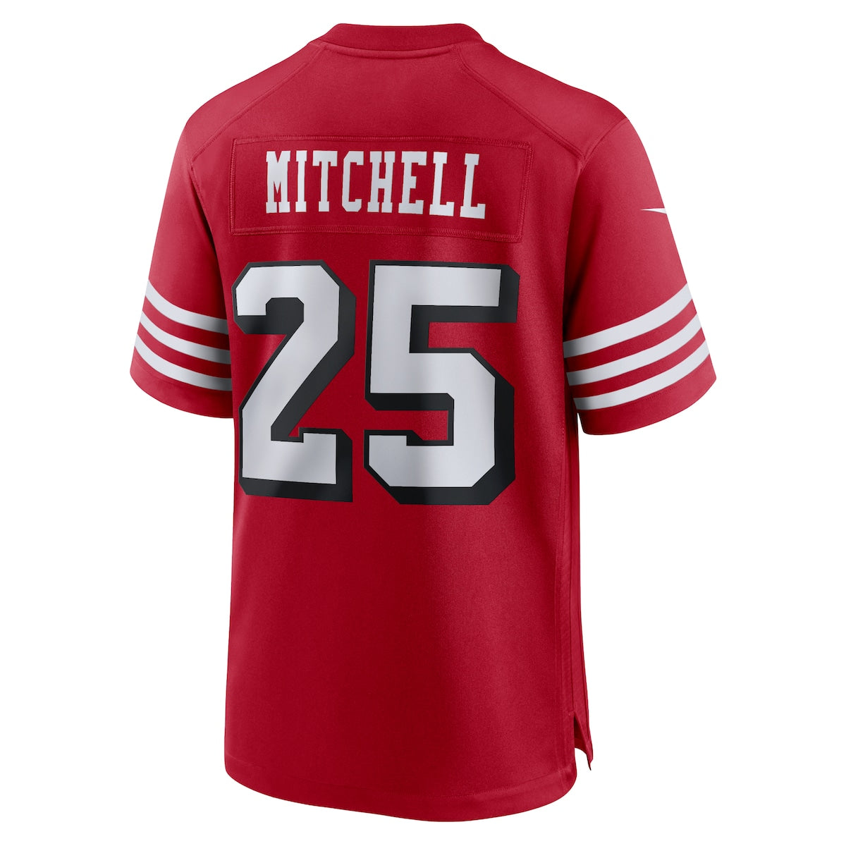 Men's Elijah Mitchell Nike 49ers Alternate Game Jersey - Red