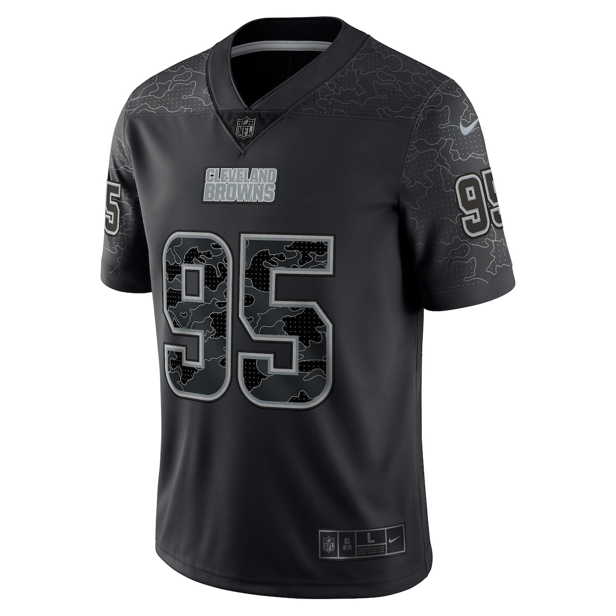 Men's Myles Garrett Nike Browns RFLCTV Limited Jersey - Black