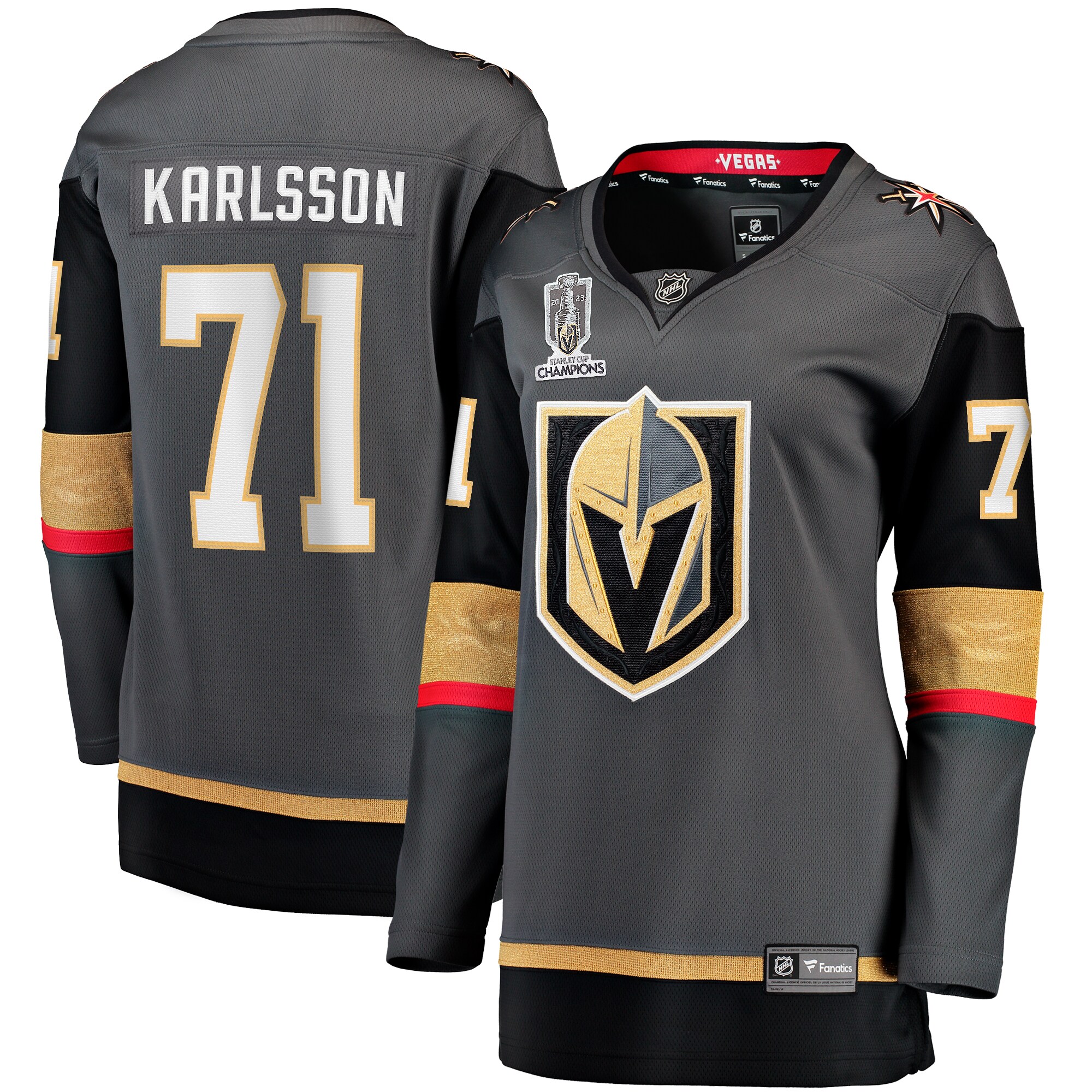 William Karlsson Vegas Golden Knights Fanatics Branded Women's 2023 Stanley Cup Champions Alternate Breakaway Player Jersey - Black