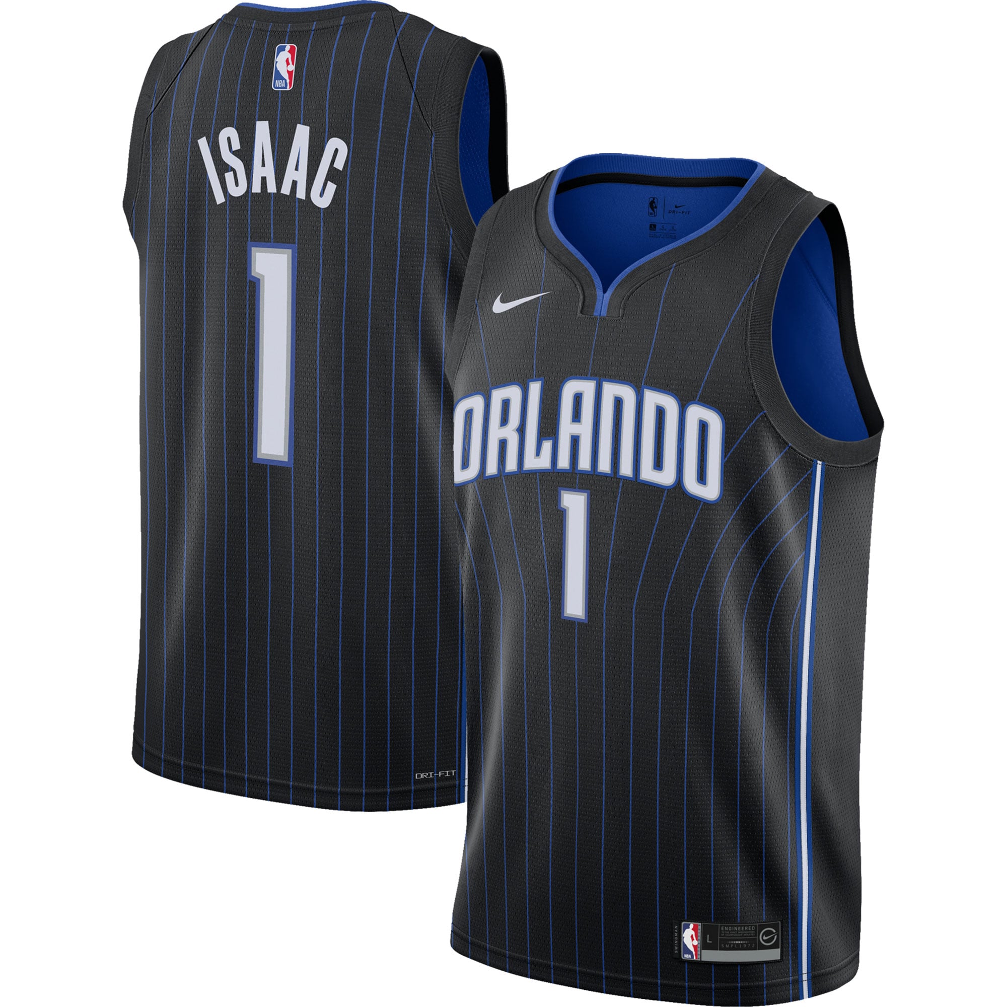 Jonathan Isaac Orlando Magic Nike 2021/22 Swingman Jersey - Icon Edition - Black