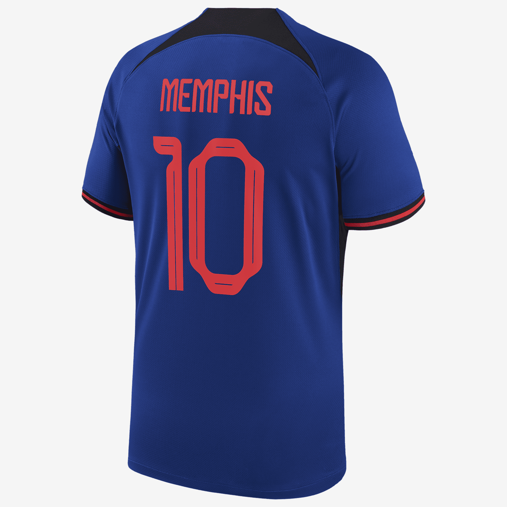 Netherlands National Team 2022/23 Stadium Away (Memphis Depay) Men's Nike Dri-FIT Soccer Jersey - Blue