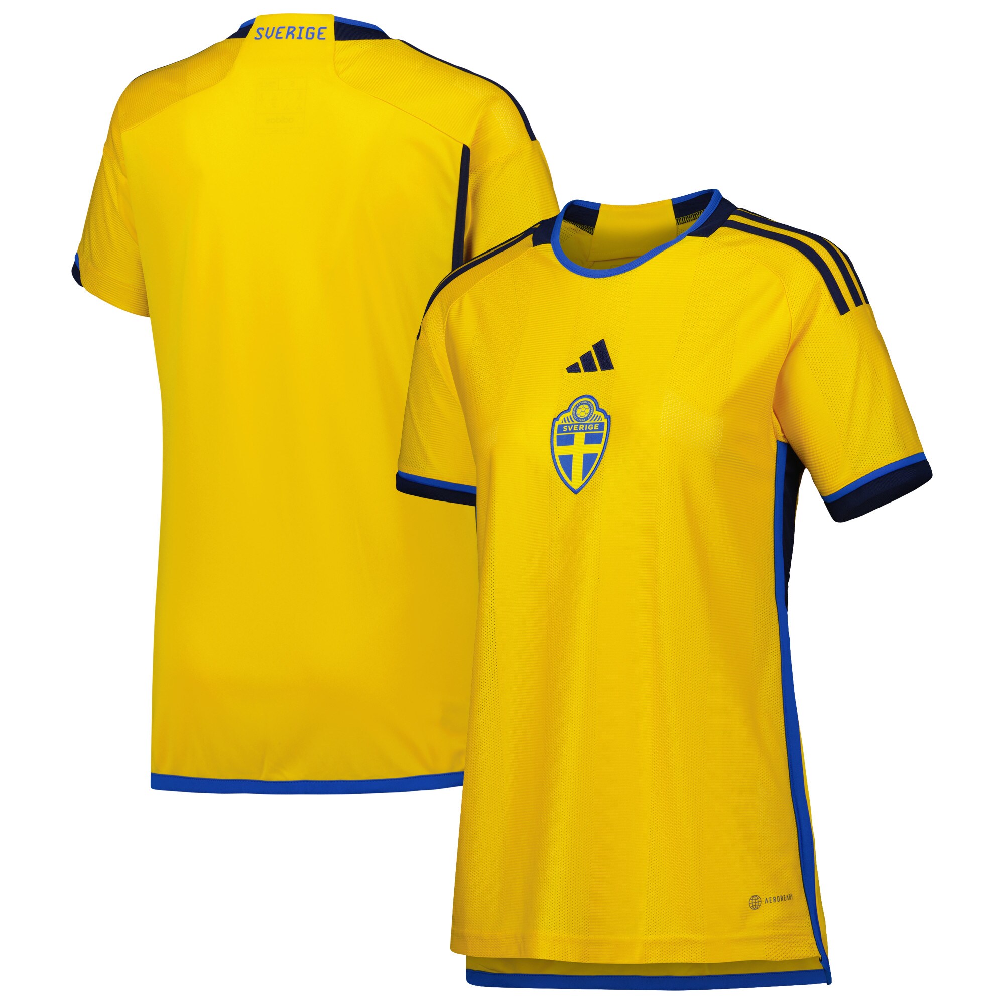 Sweden National Team adidas Women's 2022/23 Home Replica Jersey - Yellow