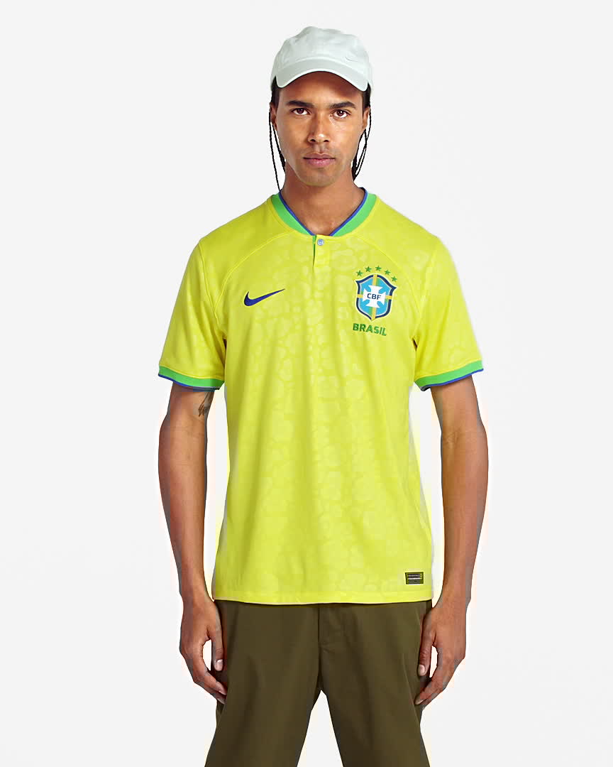 Brazil 2022/23 Stadium Home Men's Nike Dri-FIT Soccer Jersey - Dynamic Yellow/Green Spark/Paramount Blue/Paramount Blue