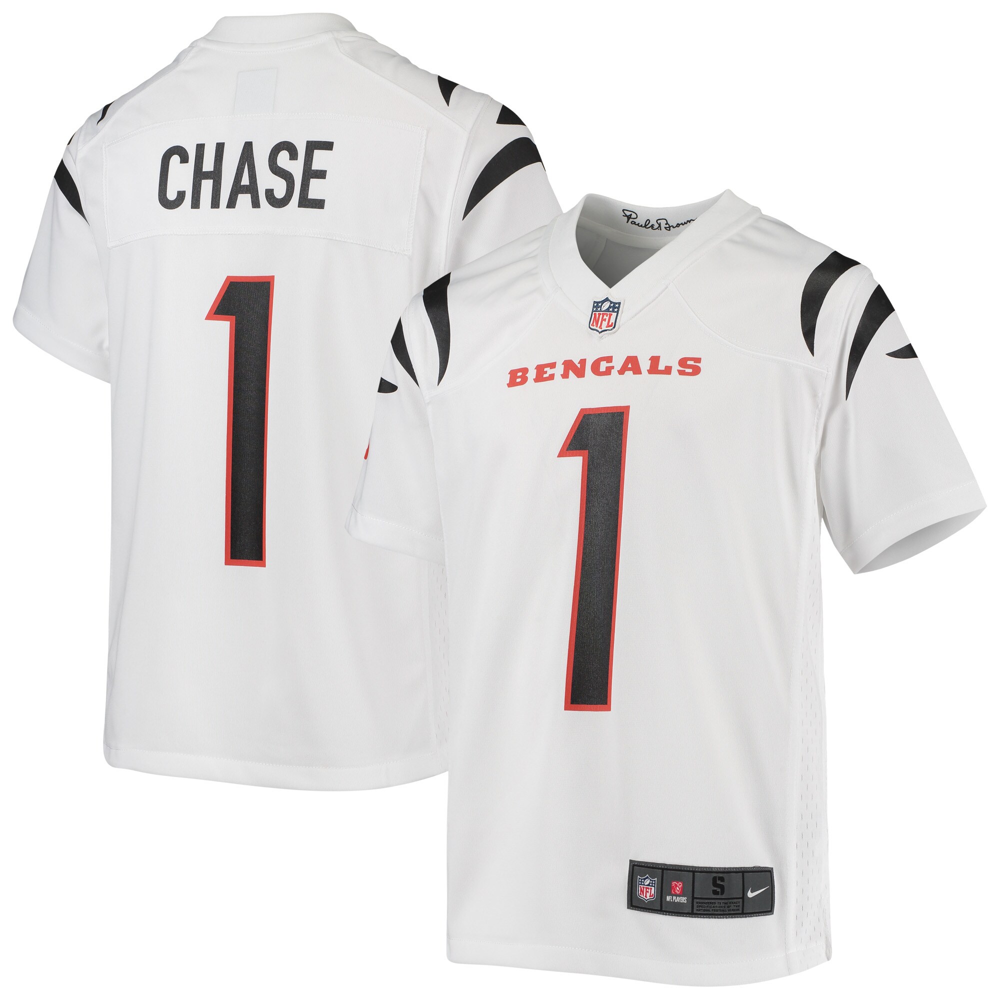 Ja'Marr Chase Cincinnati Bengals Nike Youth Game Jersey - White