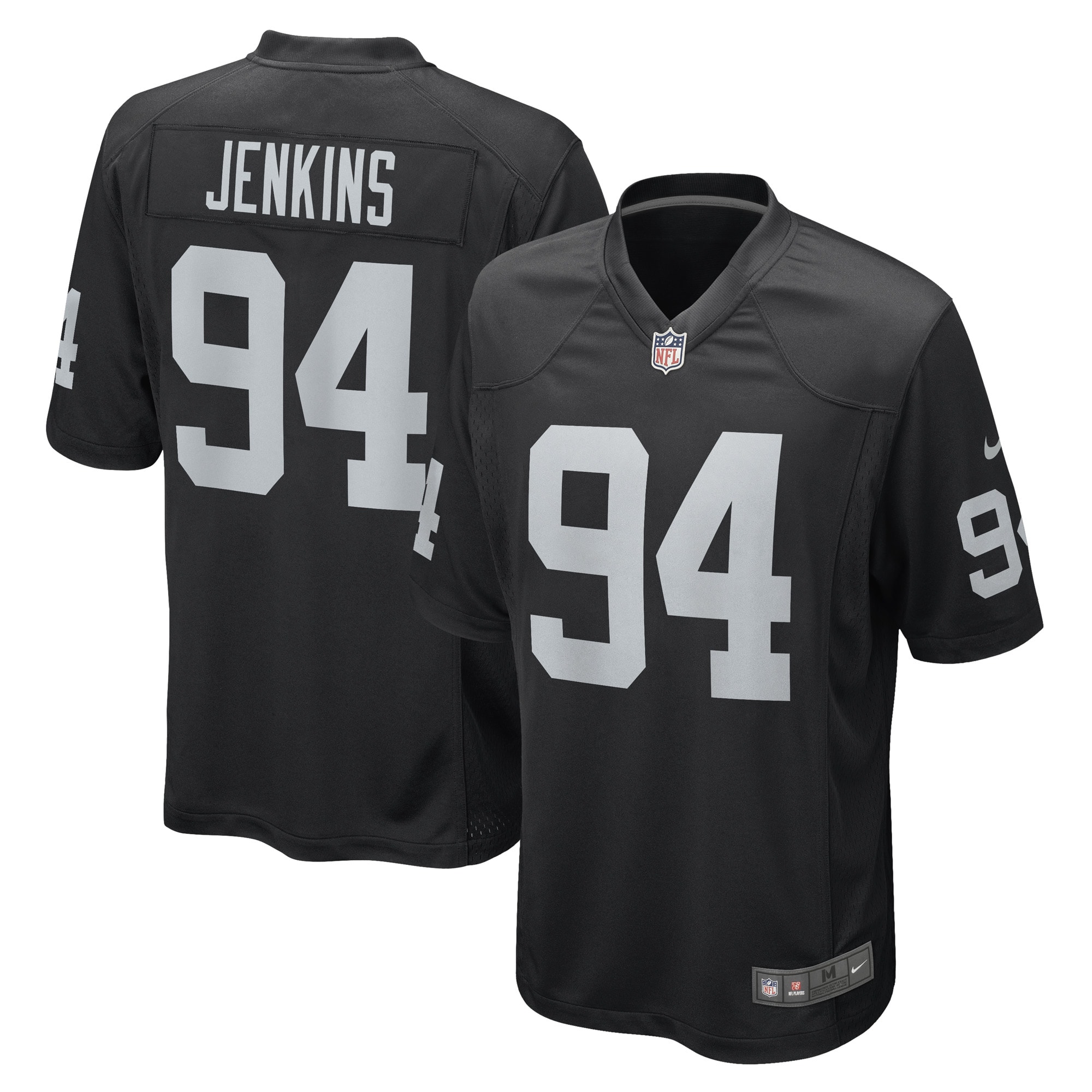 Jordan Jenkins Las Vegas Raiders Nike Game Player Jersey - Black