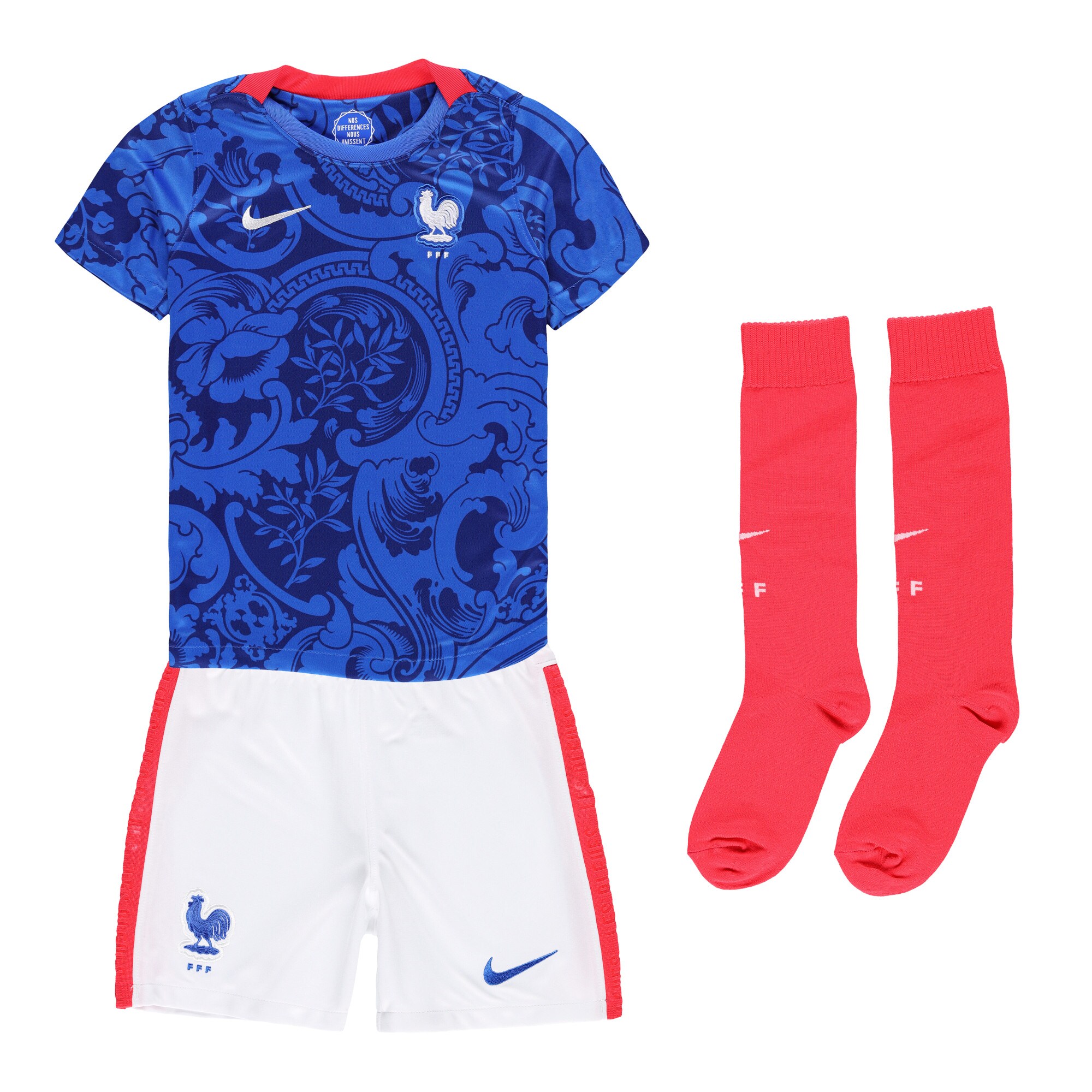France Women's National Team Nike Preschool & Toddler 2022/23 Home Replica Performance Kit - Blue/White