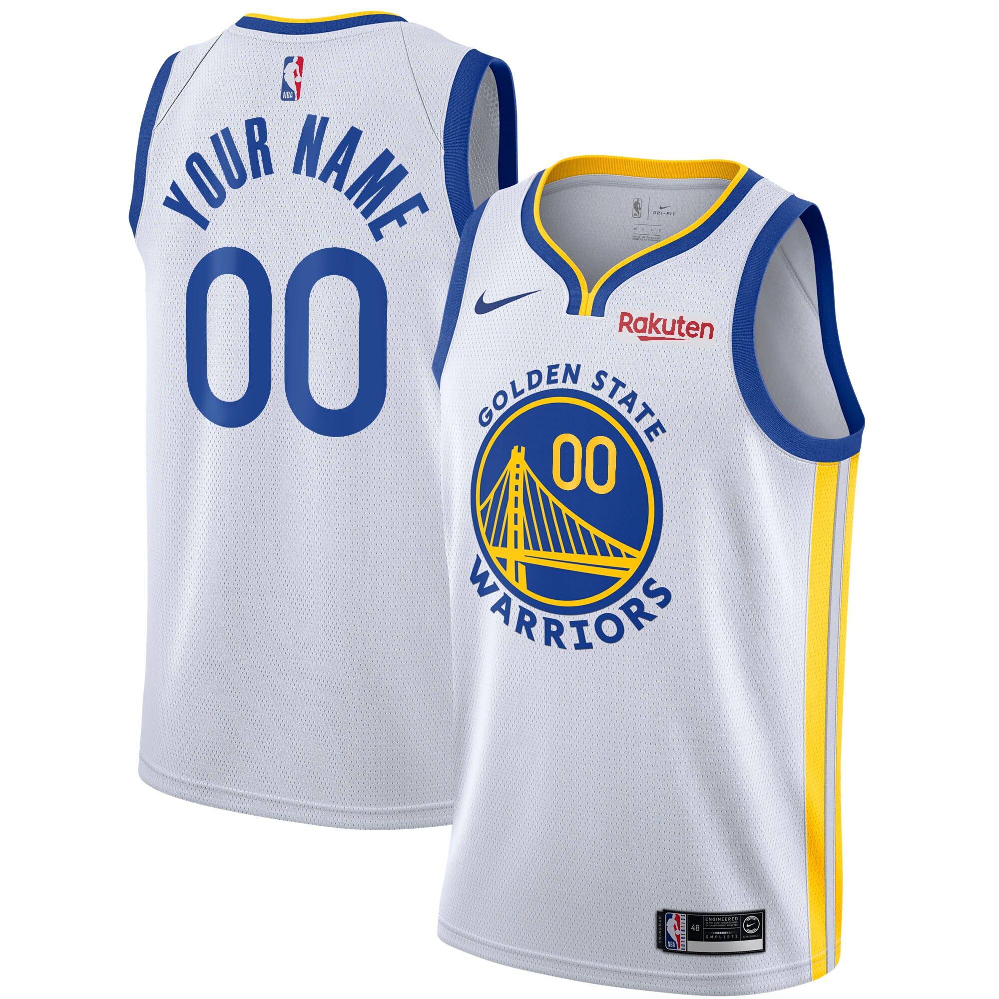 Golden State Warriors Nike 2020/21 Swingman Custom Jersey - Association Edition - White