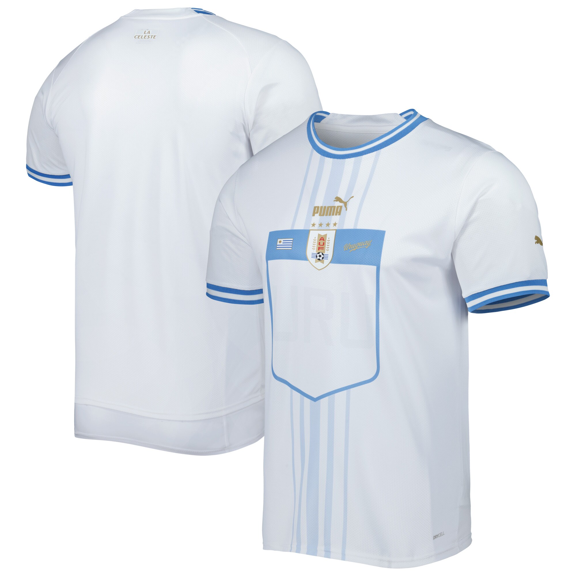 Uruguay National Team Puma 2022/23 Away Replica Jersey - White