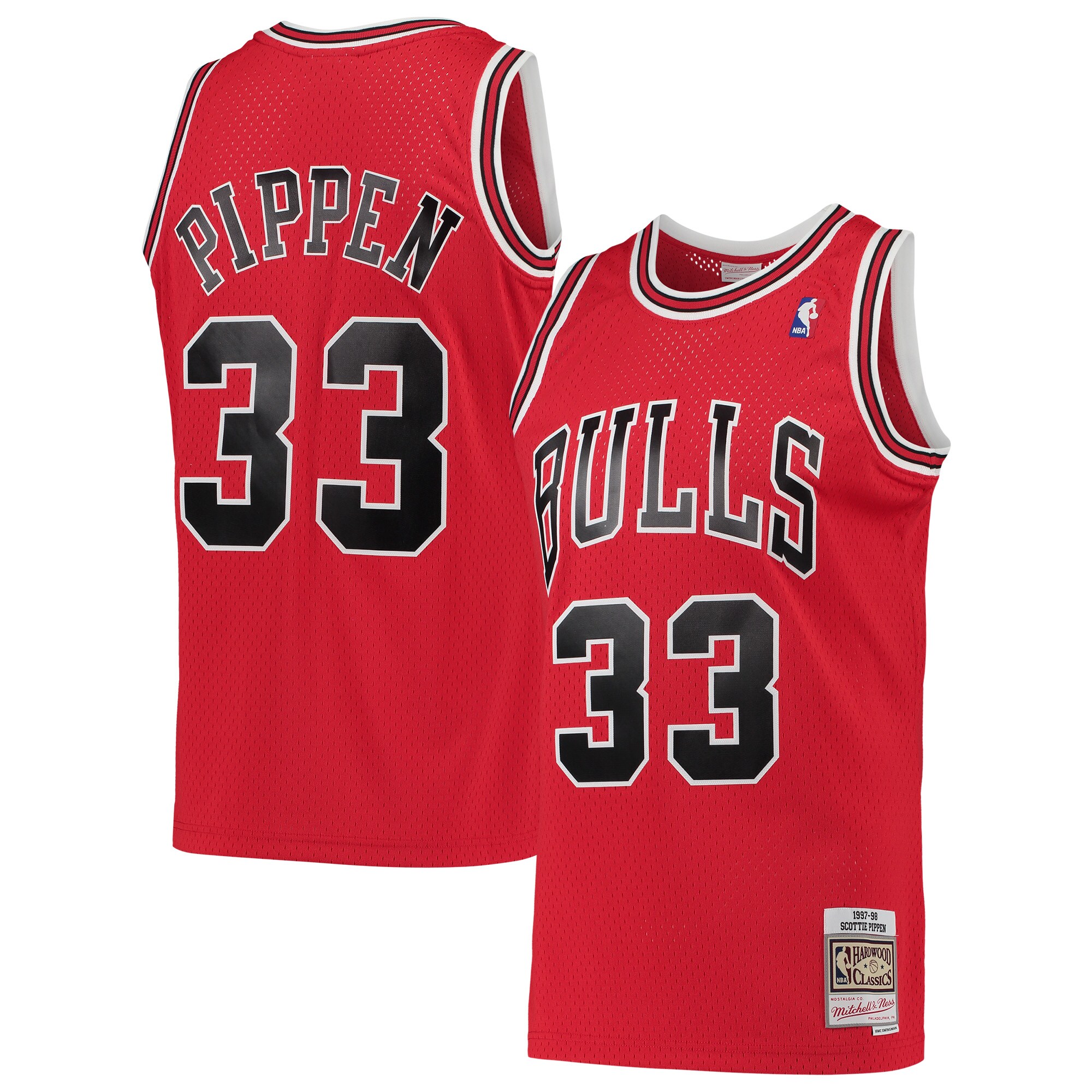 Scottie Pippen Chicago Bulls Mitchell & Ness Hardwood Classics Swingman Jersey - Red