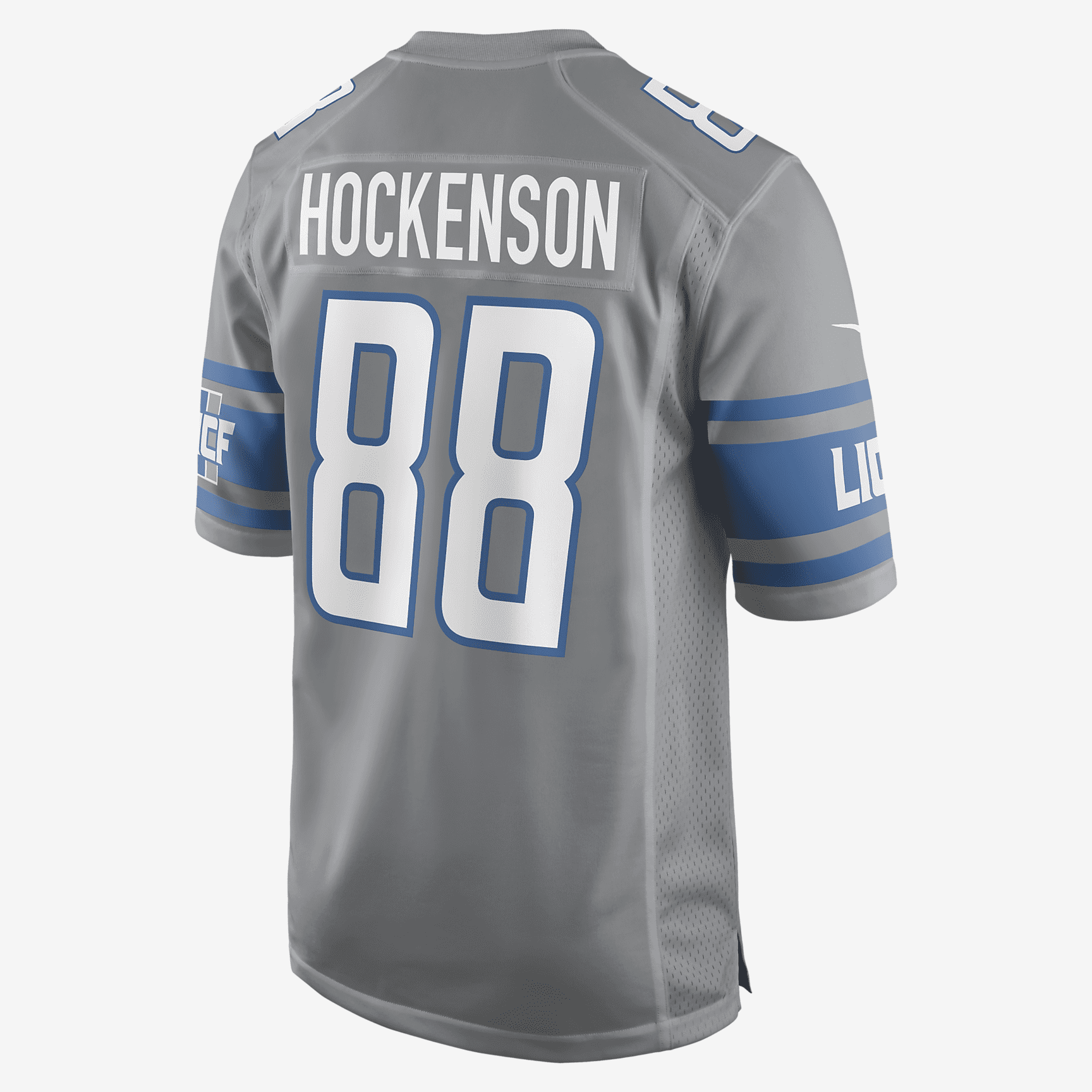 NFL Detroit Lions (T.J. Hockenson) Men's Game Football Jersey - Silver